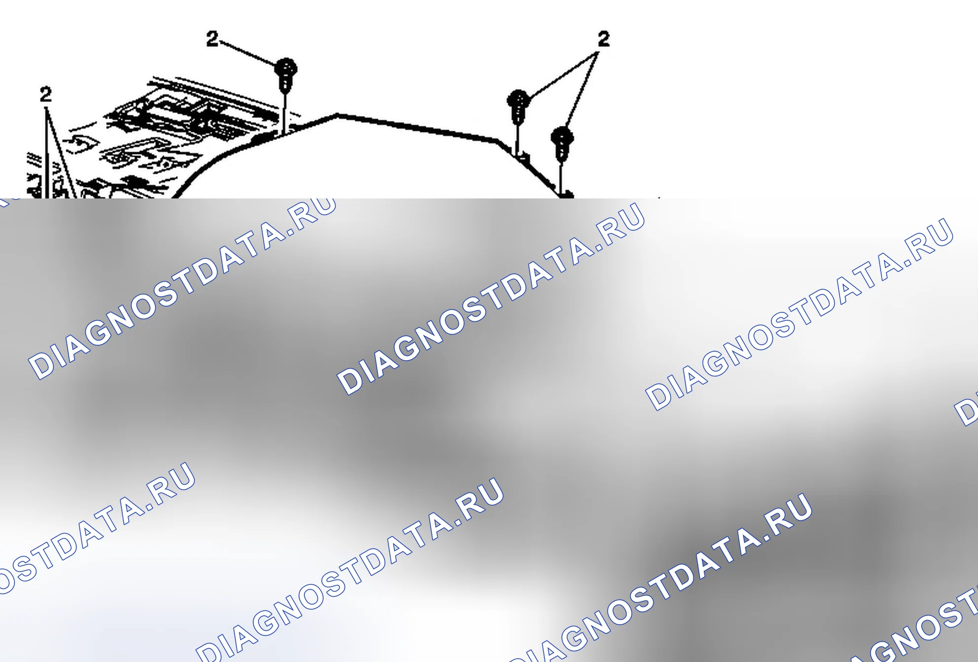 Рис. 88: Замена верхней обрезной панели приборной панели - правая сторона. Cadillac ELR I