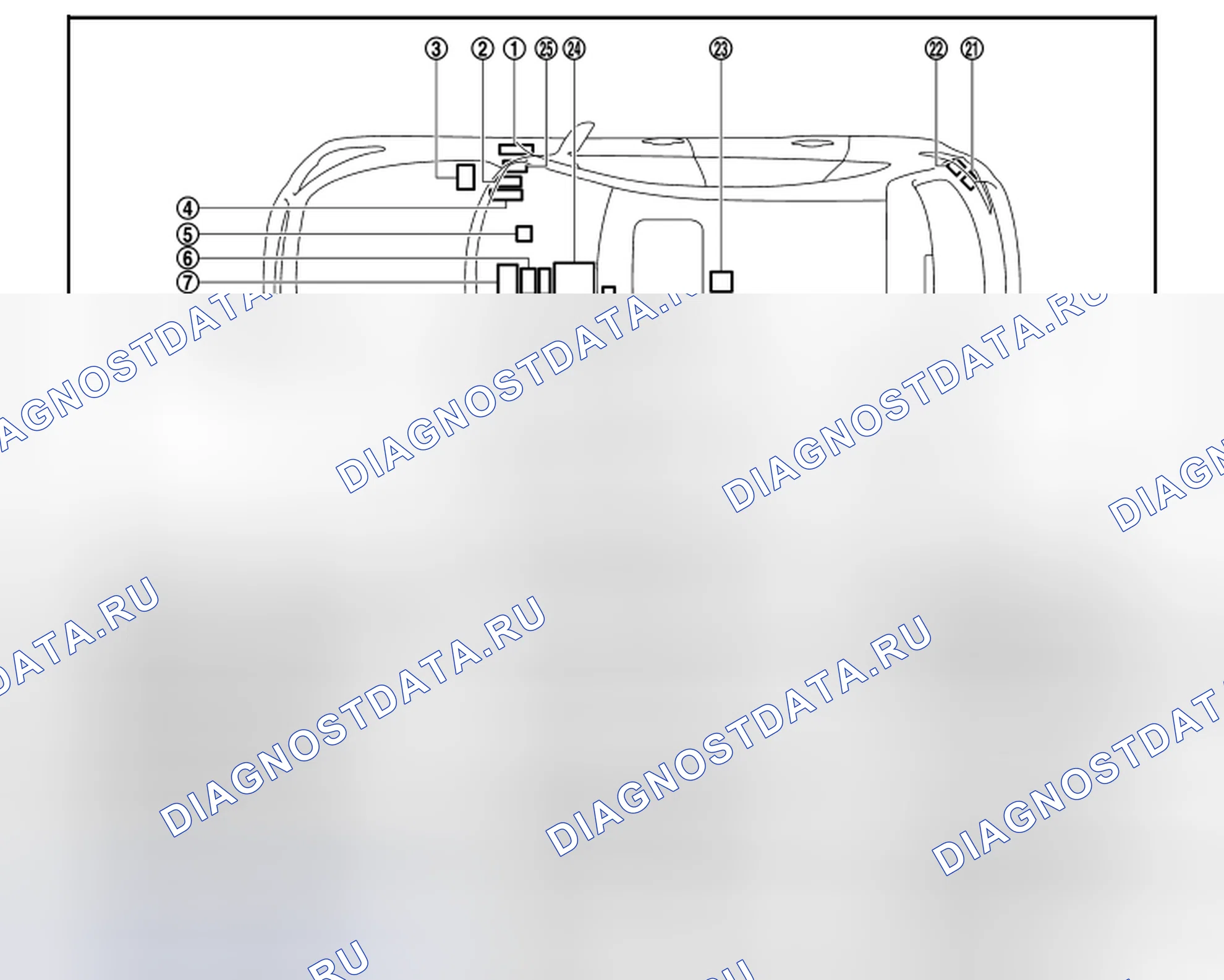 Рис. 79: Расположение компонентов. Infiniti FX37 II рестайлинг