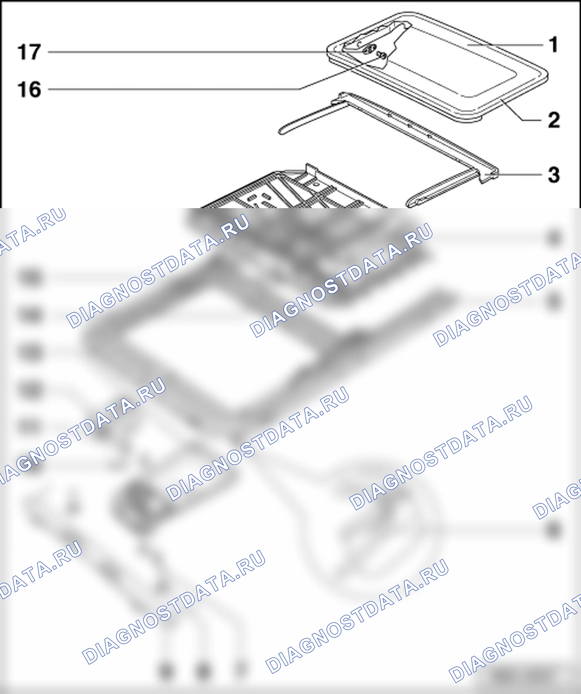 Люк в крыше со стеклянной панелью. SEAT Alhambra I