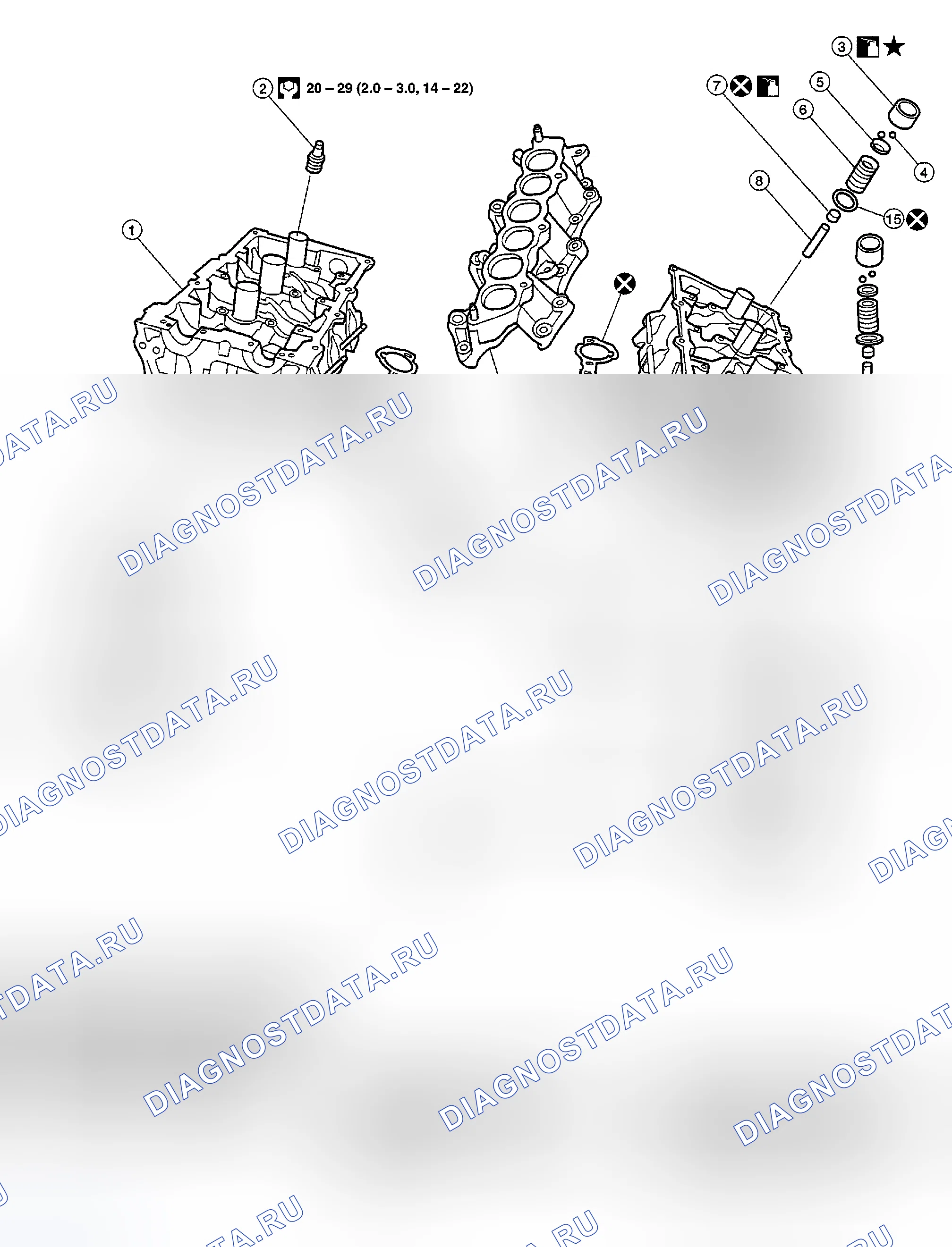 Рис. 340: РАЗБОРКА И СБОРКА. Nissan Altima L31
