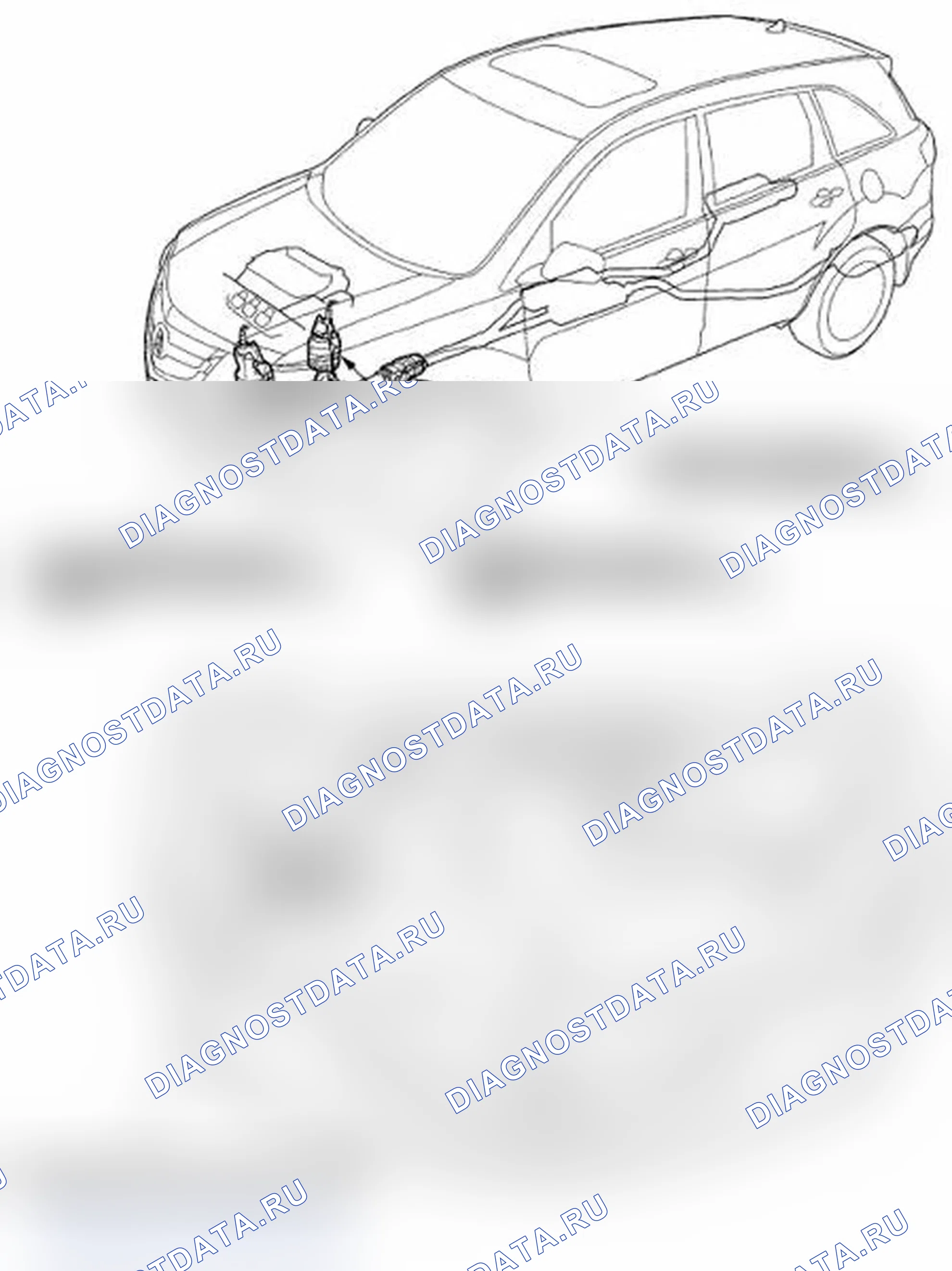 Рис. 19: Указатель расположения компонентов. Acura MDX II