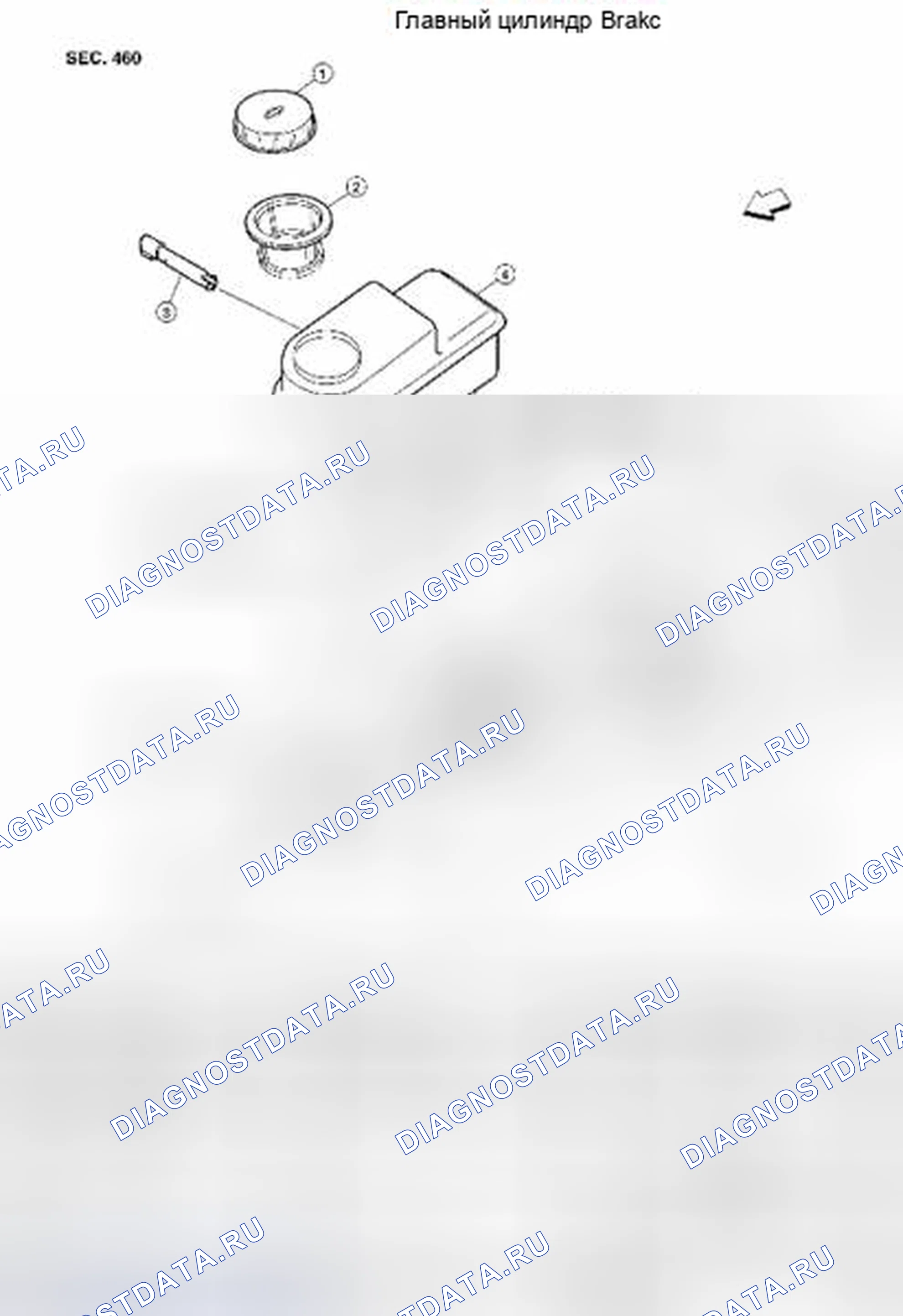 Рис. 12: Главный тормозной цилиндр: снятие и установка. Suzuki Equator I