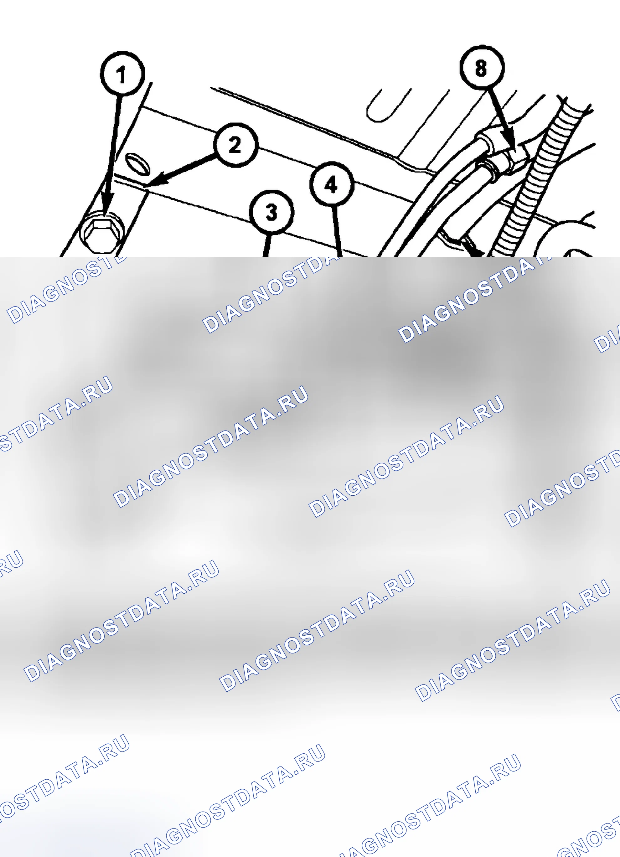 Рис. 36: Снятие бака. Jeep Liberty I