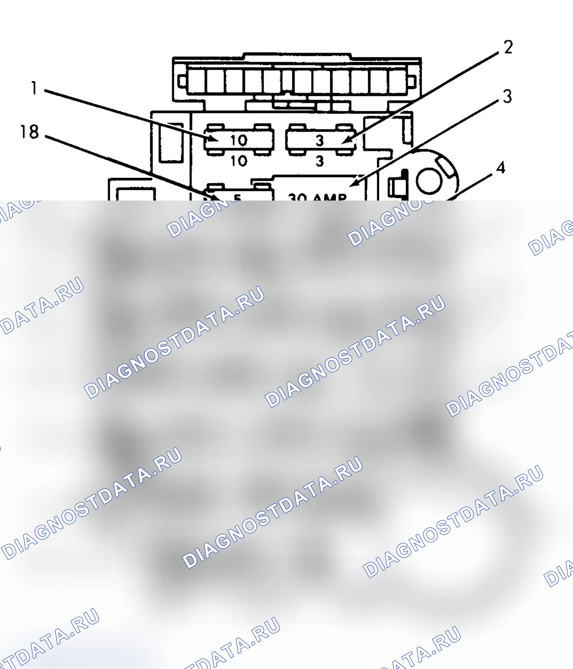 Рис. 8: ИДЕНТИФИКАЦИЯ ПАНЕЛИ ПРЕДОХРАНИТЕЛЕЙ (1989-90 CADILLAC). Cadillac Brougham I