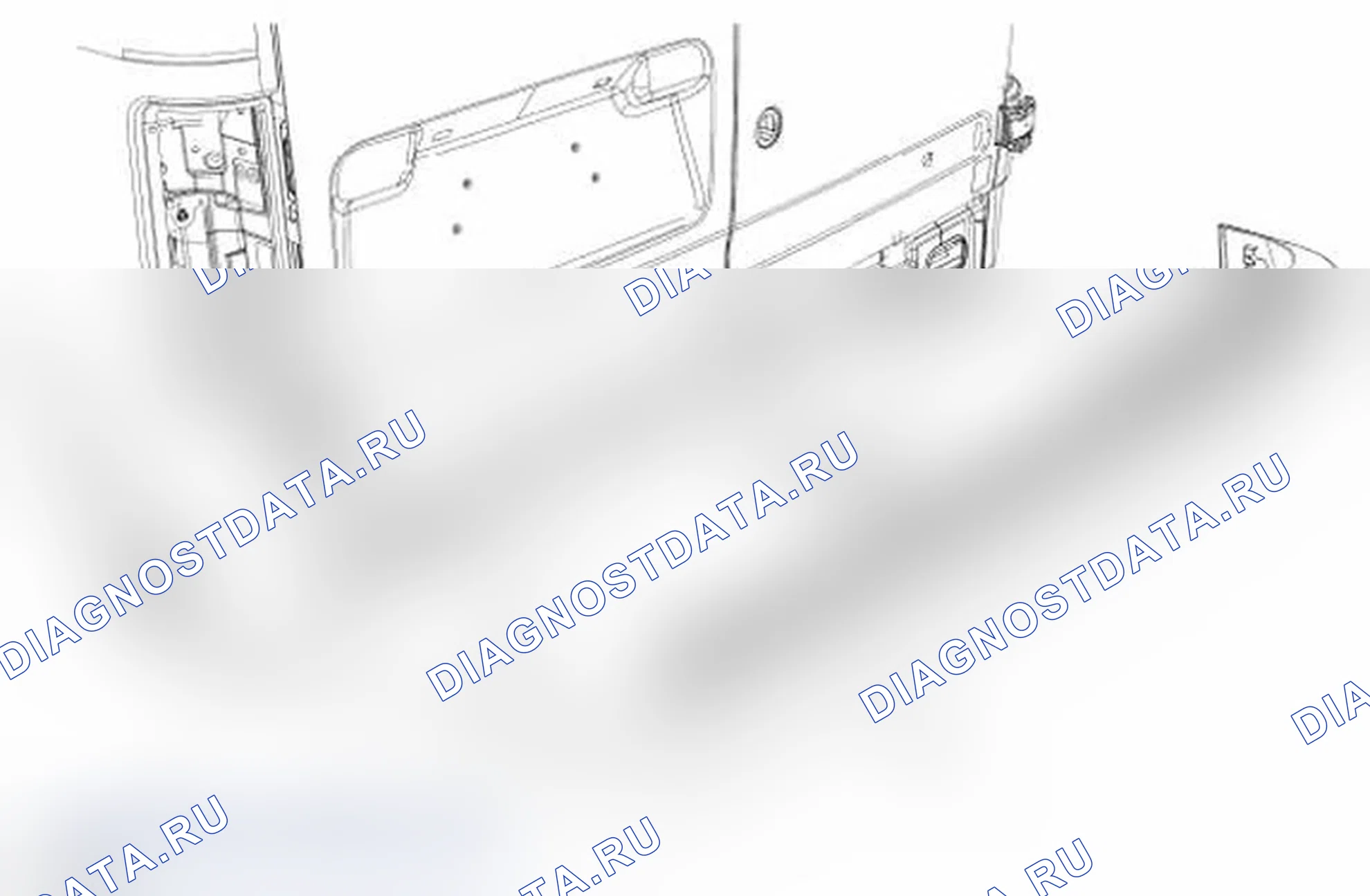 Рис. 6: Бампер - задний. Ford Transit Connect I рестайлинг