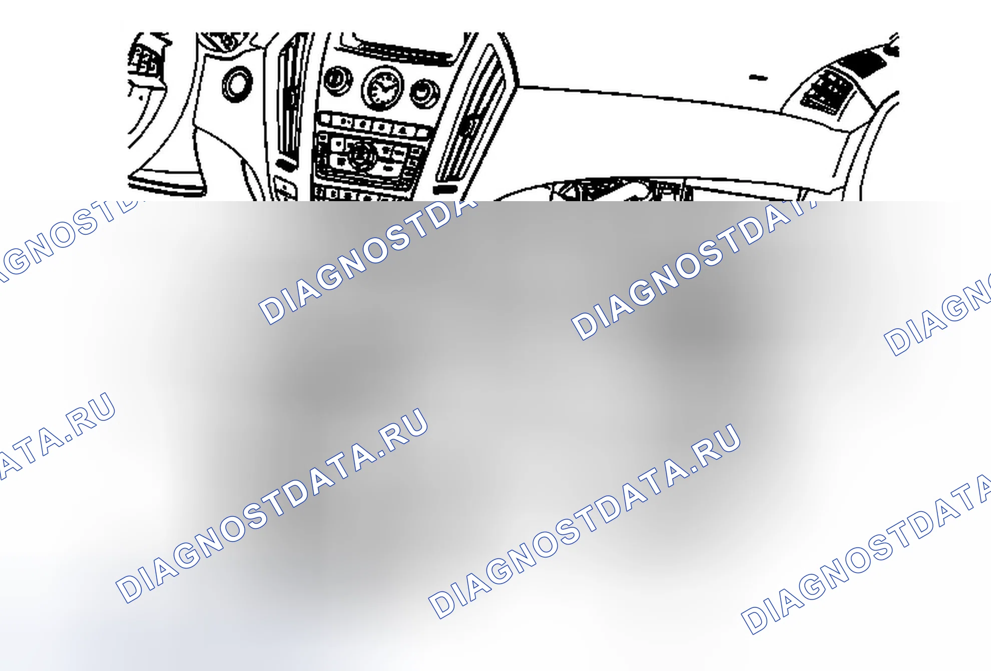 Рис. 69: Замена отсека приборной панели. Cadillac SRX II