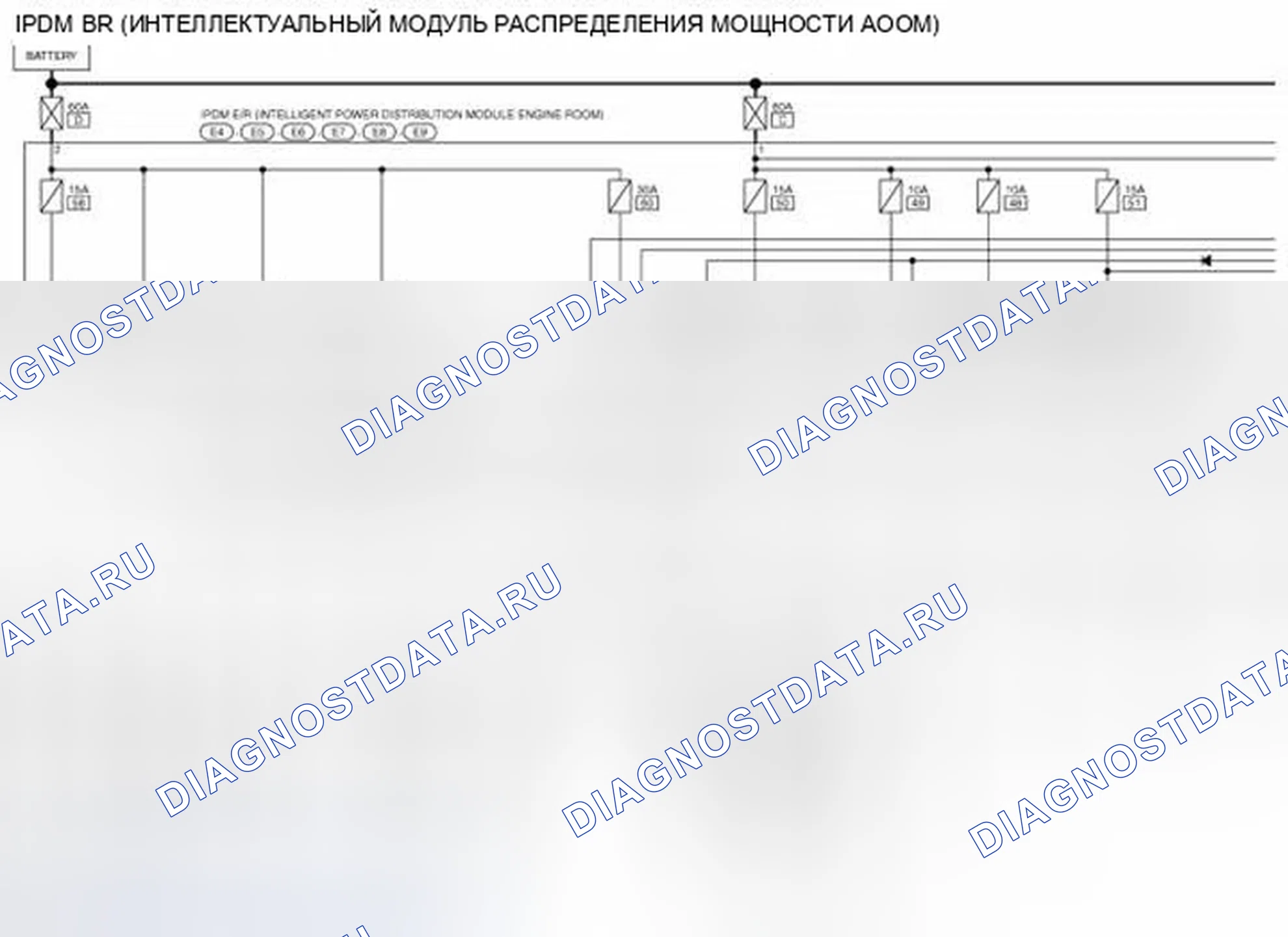 Рис. 503: электросхема - IPDM E / R. Infiniti G37 IV рестайлинг