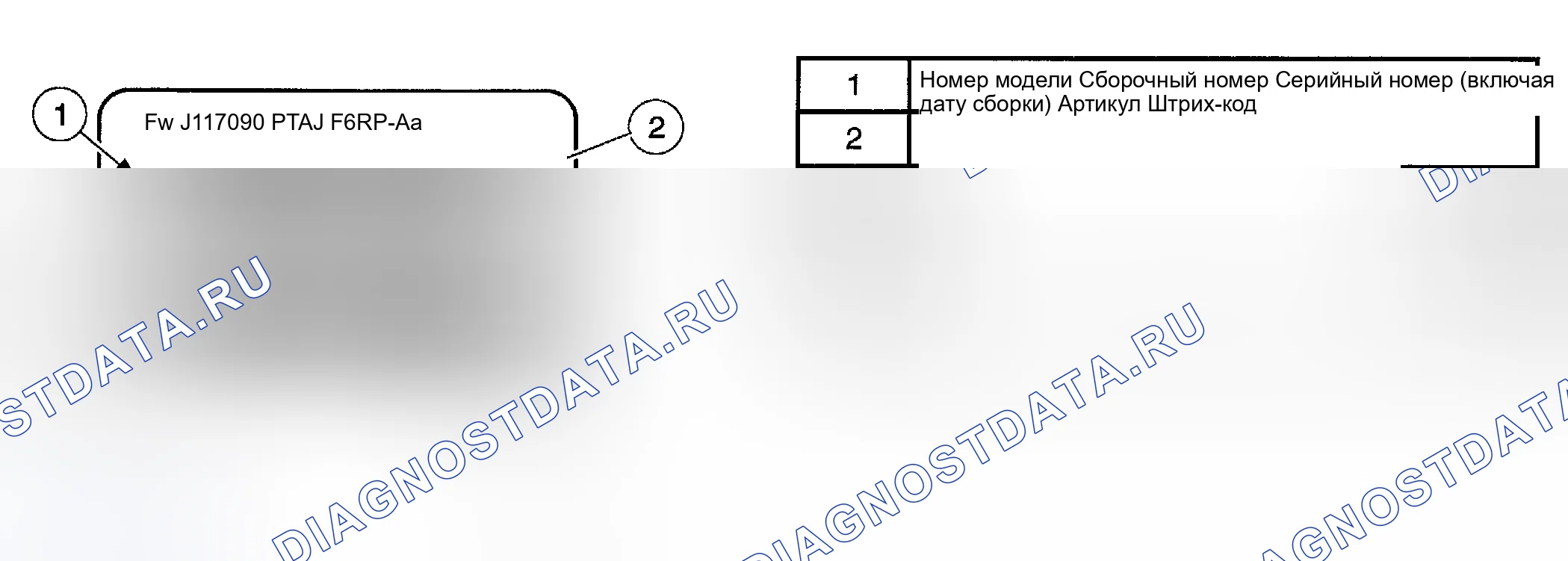Рис. 435: ИДЕНТИФИКАЦИОННЫЕ МЕТКИ. Mazda Tribute I