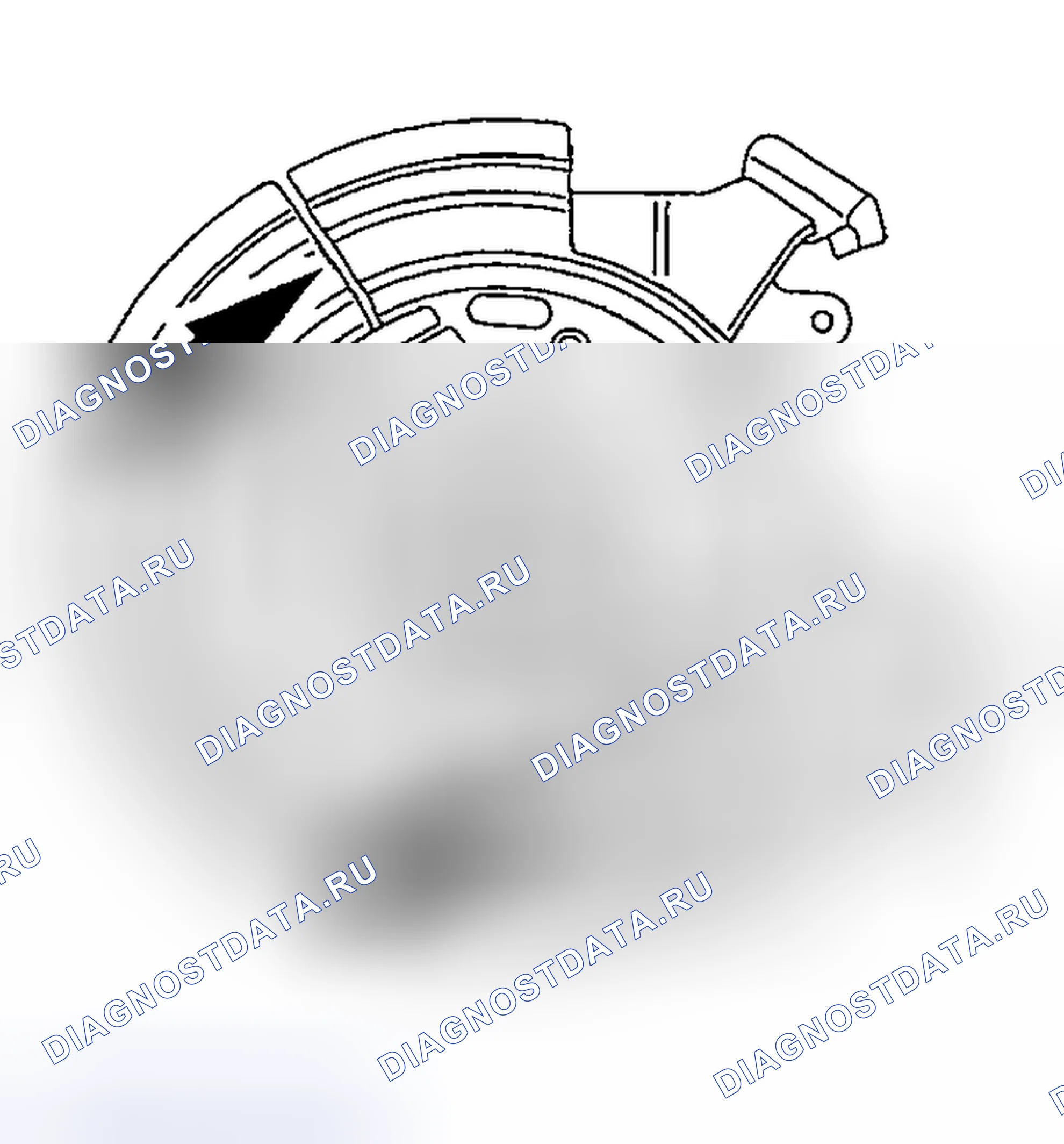 Рис. 6: Пункт 9: Снятие экрана тормозного диска Примечание. Hyundai Nexo I