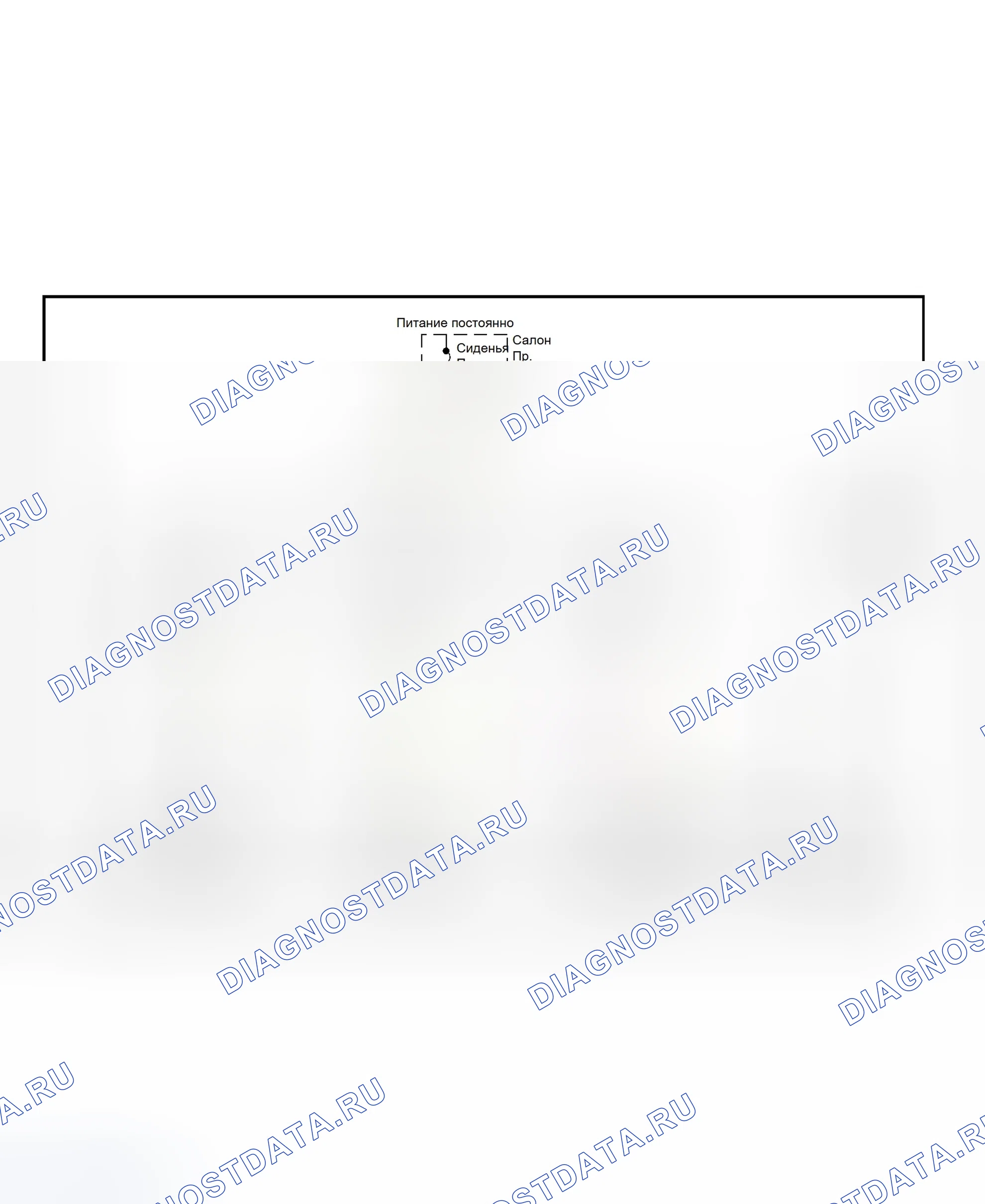Рис. 4: электросхема силового кресла (6-стороннее питание). Ford Contour I