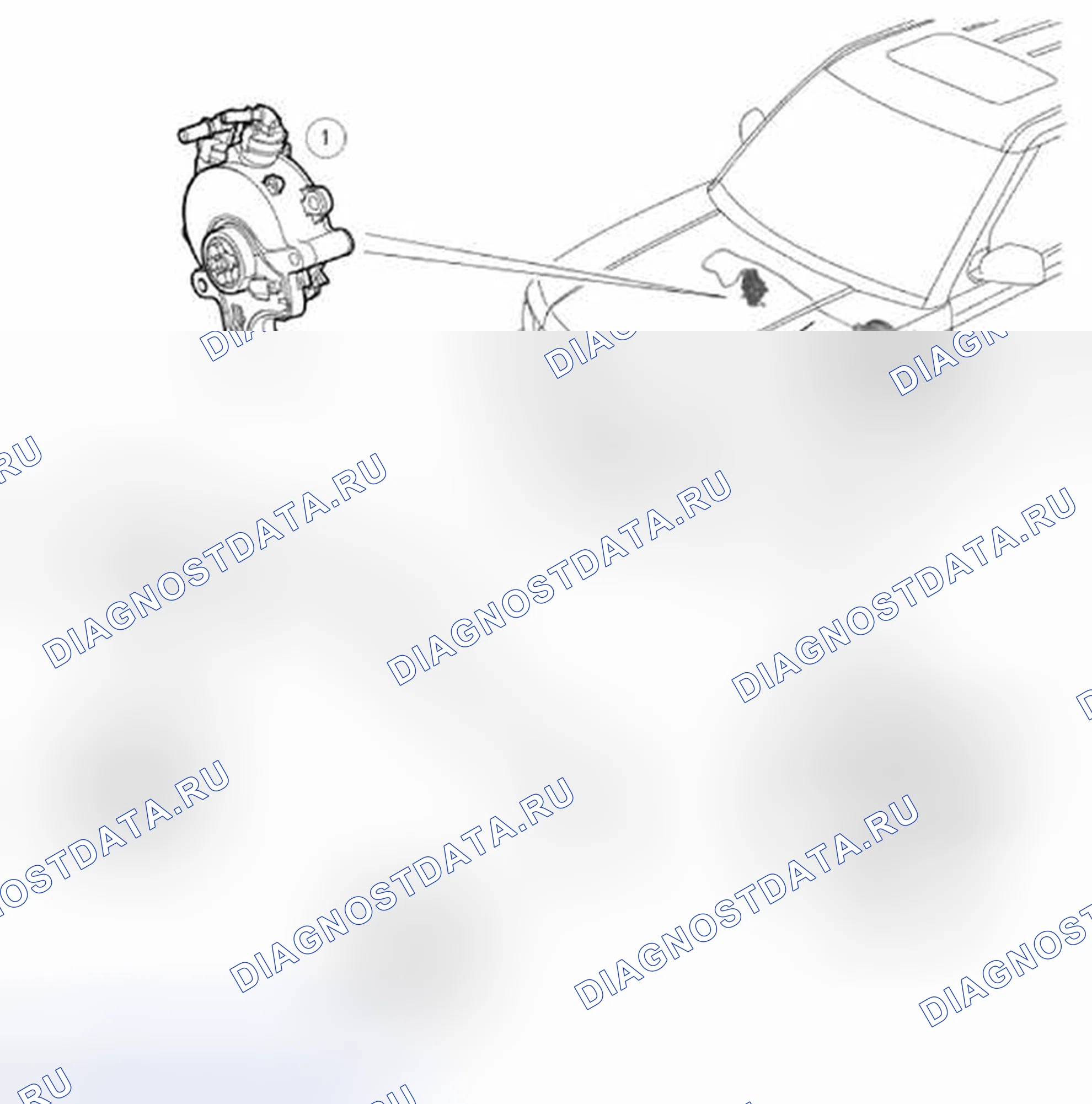 Рис. 56: РАСПОЛОЖЕНИЕ КОМПОНЕНТОВ - 2,7 Л ДИЗЕЛЬНОГО ТОПЛИВА. Land Rover Range Rover Sport I
