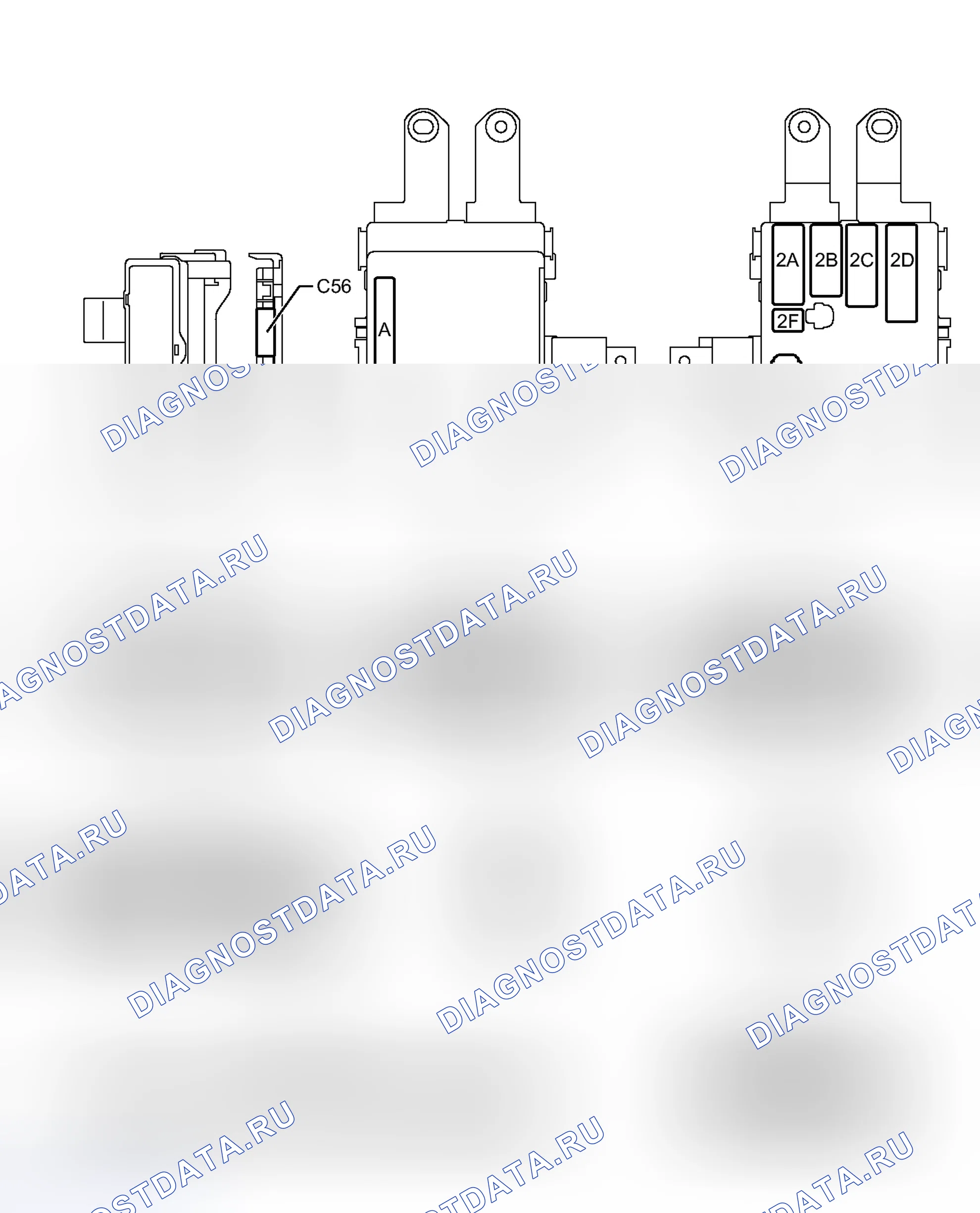Рис. 8: ТЕРМИНАЛЫ блока управления (ЭБУ) [05 / 2013 -]. Scion tC II рестайлинг