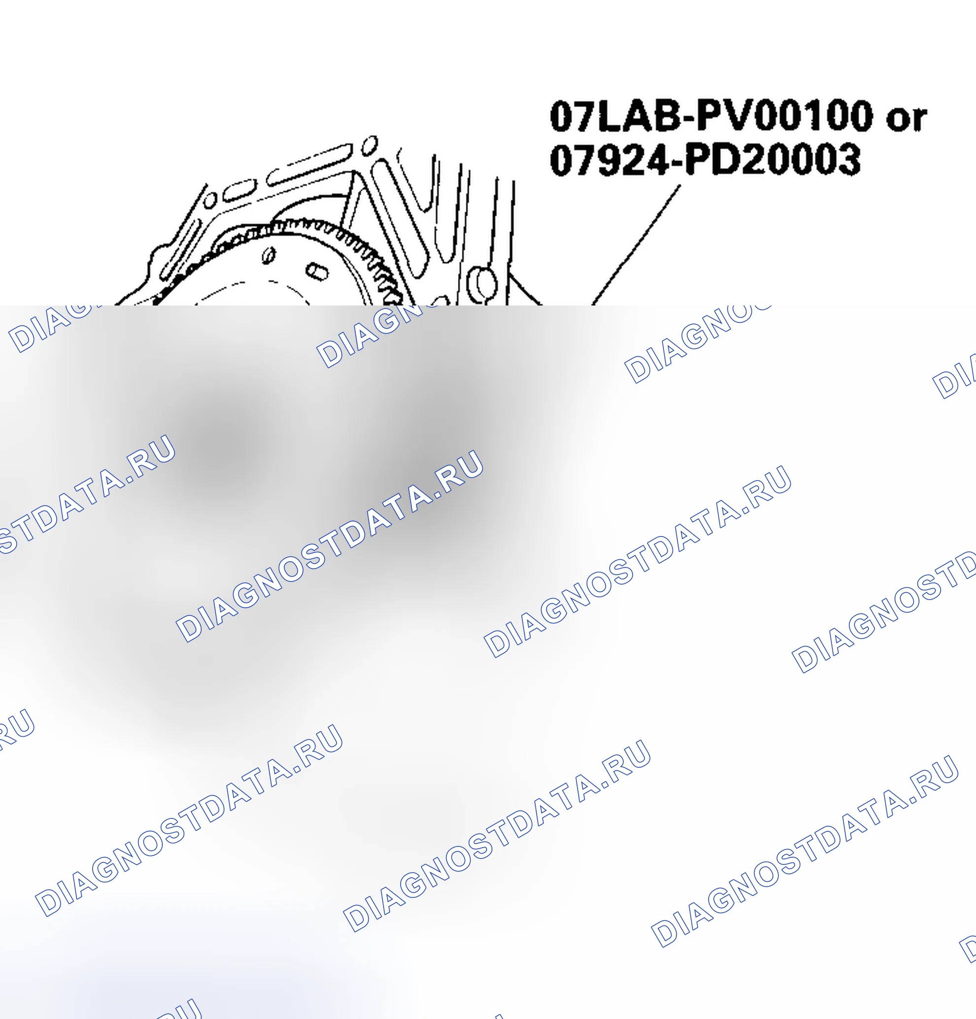 Рис. 25: Замена маховика. Honda CR-V II рестайлинг