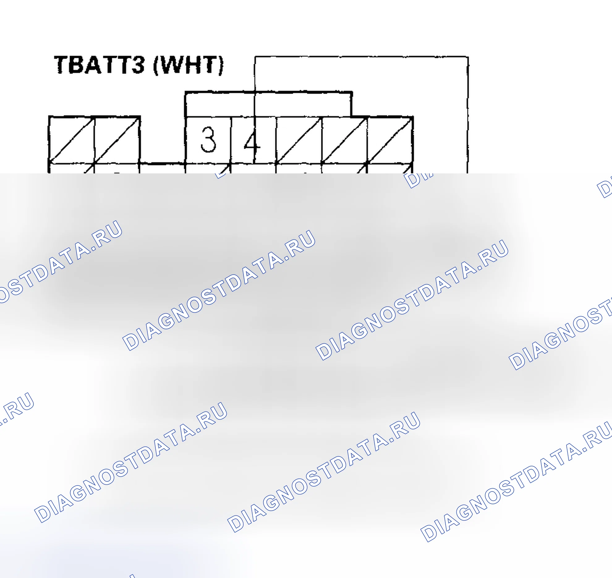 Рис. 925: расшифровка кода ошибки P1558 (54): Модуль батареи Датчик температуры 3 Сигнальная цепь высокого входа. Honda Civic VII рестайлинг