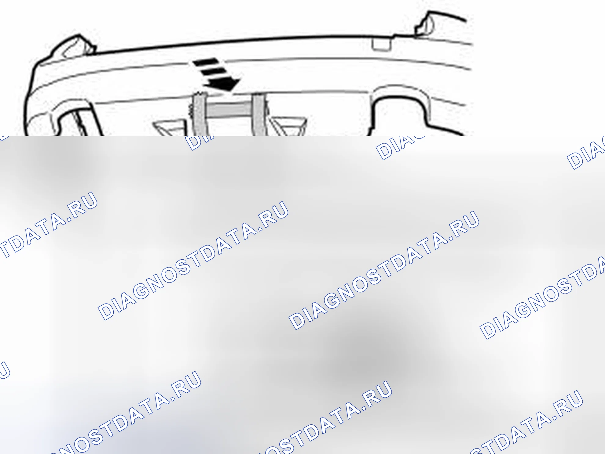 Рис. 23: ВЫРЕЗАНИЕ КРЫШКИ БАМПЕРА. Volvo XC70 II