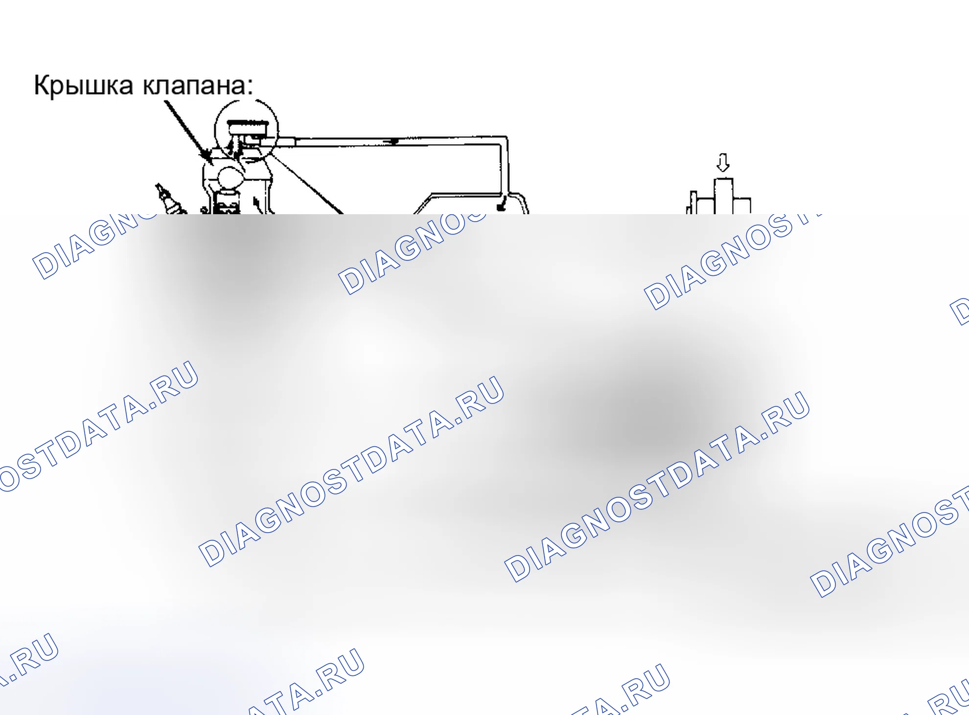 Рис. 6: Система вентиляции картера (Sentra дизель) Обратить внимание на направление потока.. Nissan Sentra B11
