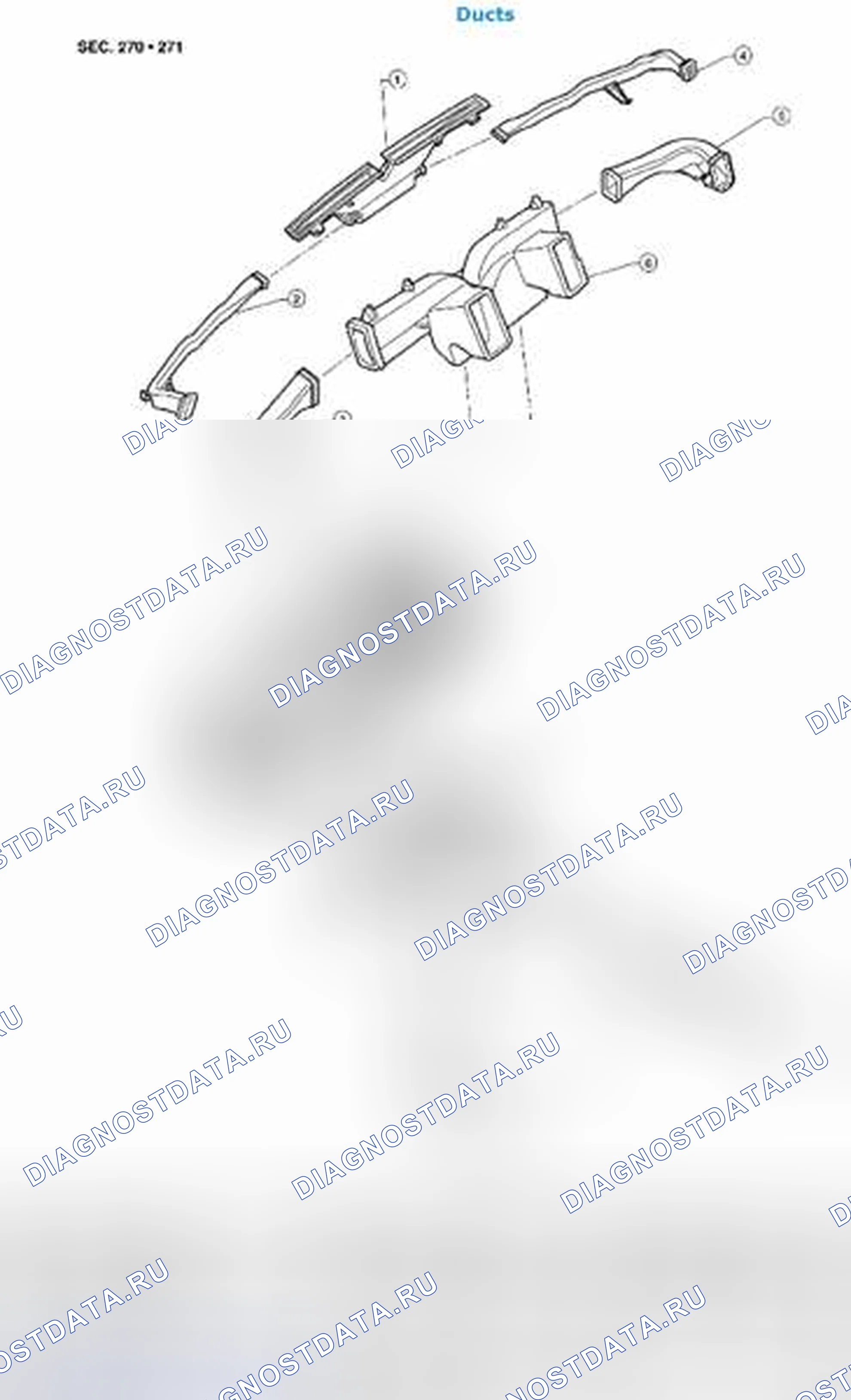 Рис. 191: Воздуховоды и решетки: компонент. Suzuki Equator I