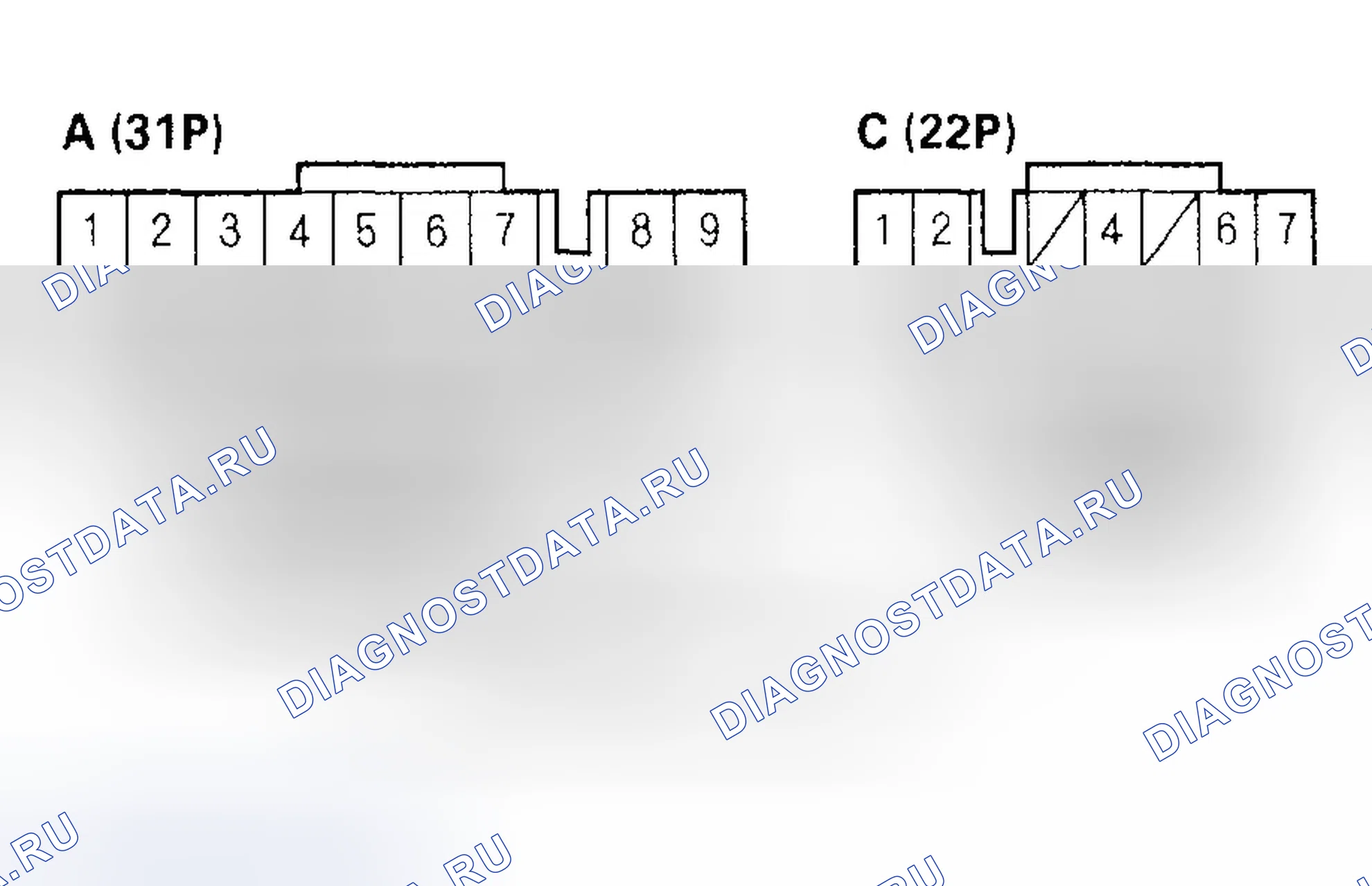 Рис. 215: расшифровка кода ошибки P1706: размыкание в цепи переключателя диапазона передачи (модели 2001-03). Honda Civic VII рестайлинг