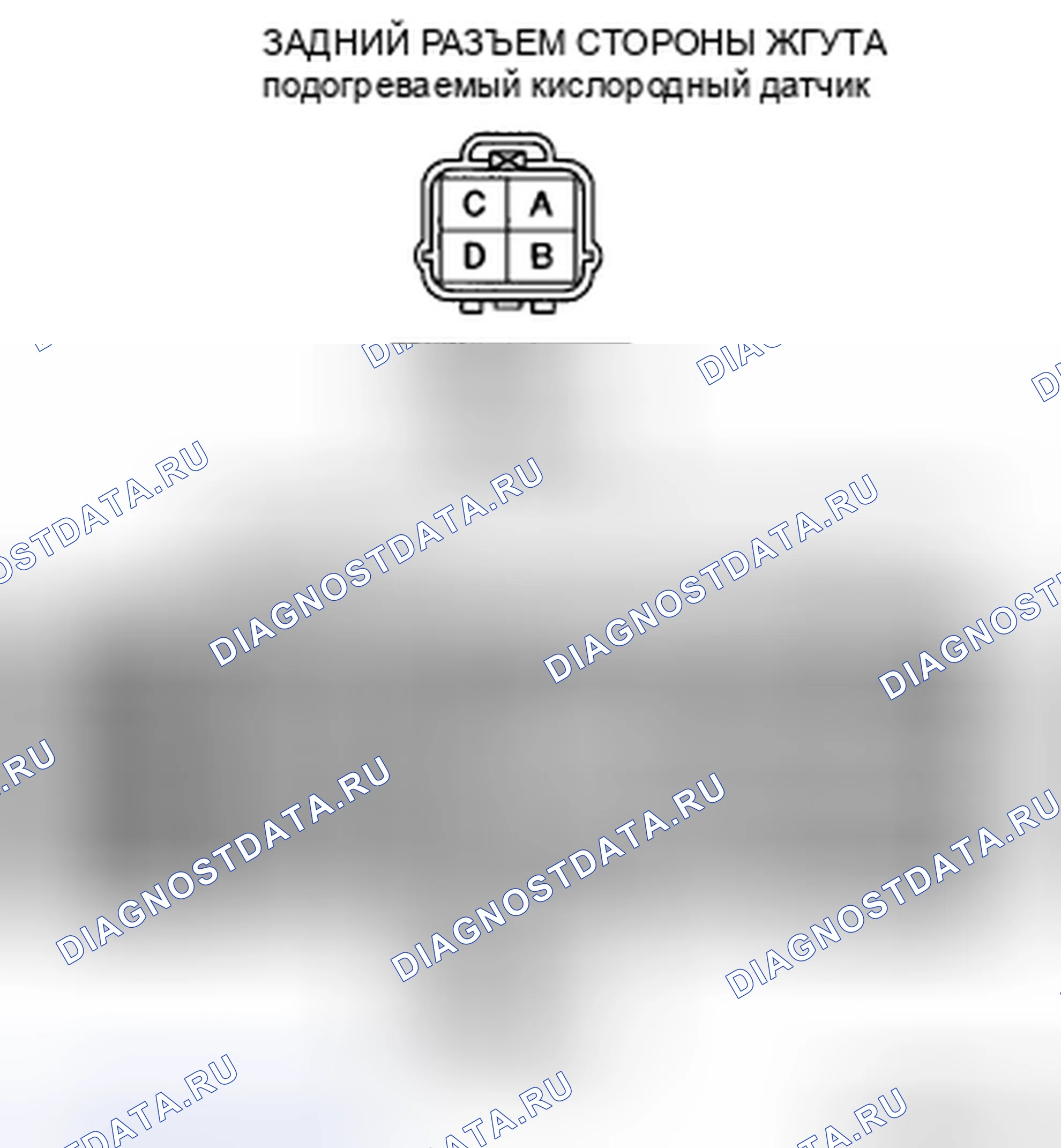 Рис. 57: Проверка обрыва / короткого замыкания задней цепи подогреваемый кислородный датчик (нагреватель). Mazda 5 I рестайлинг