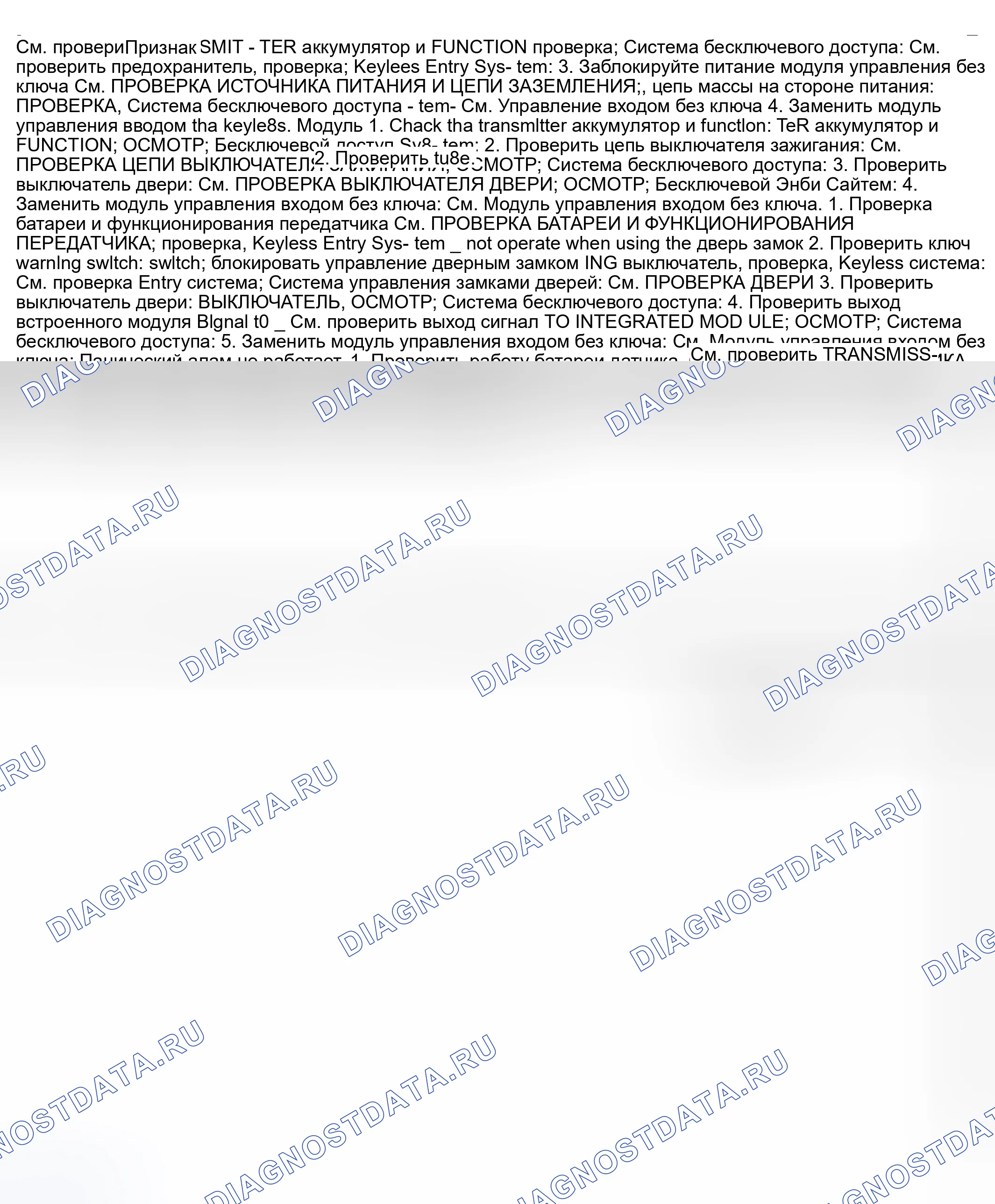 Рис. 66: ДИАГРАММА СИМПТОМОВ. Subaru Impreza GD/GC/GG рестайлинг