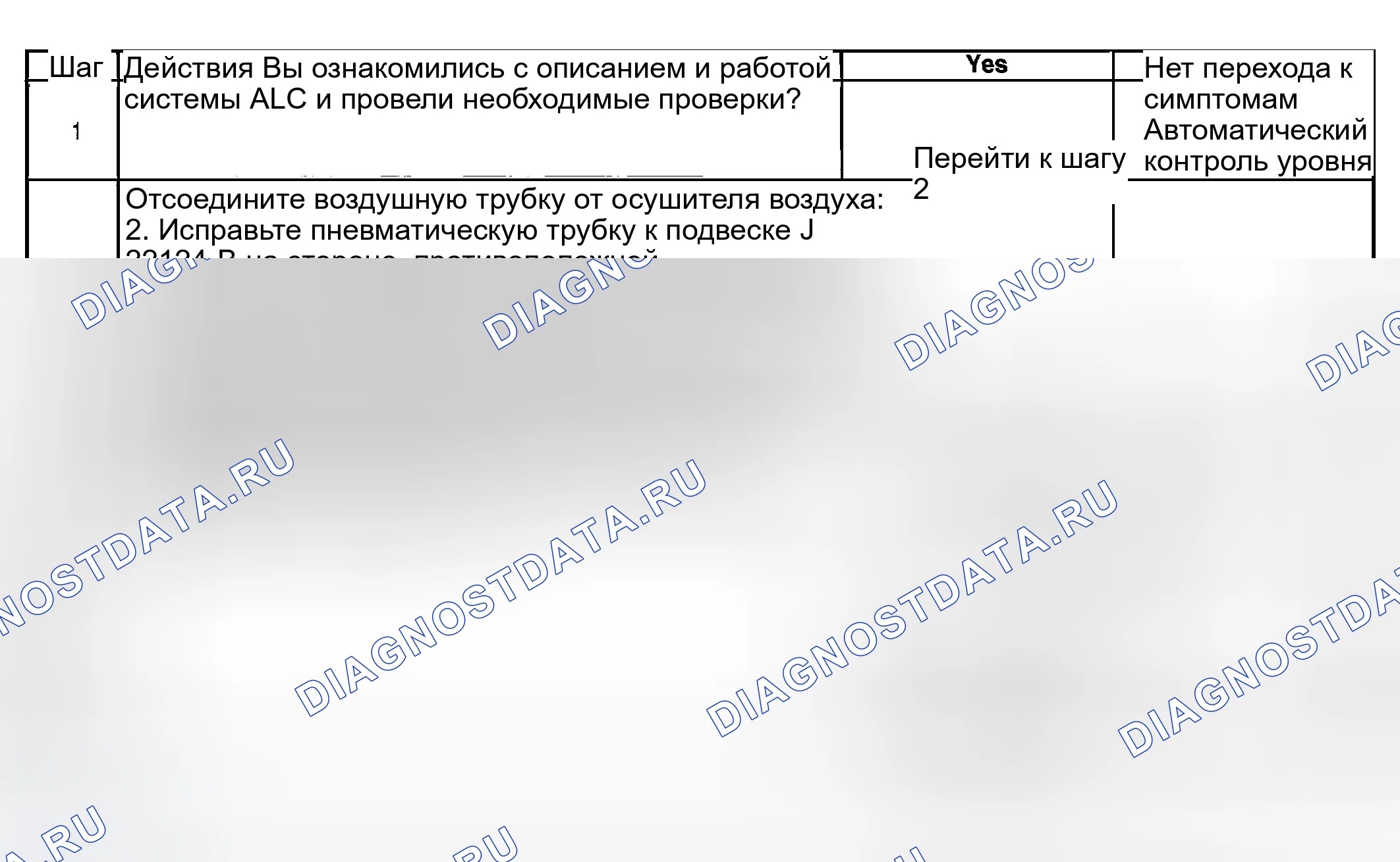 Рис. 33: ИСПЫТАНИЕ СИСТЕМЫ АВТОМАТИЧЕСКОГО РЕГУЛИРОВАНИЯ УРОВНЯ НА ГЕРМЕТИЧНОСТЬ. Hyundai Terracan I