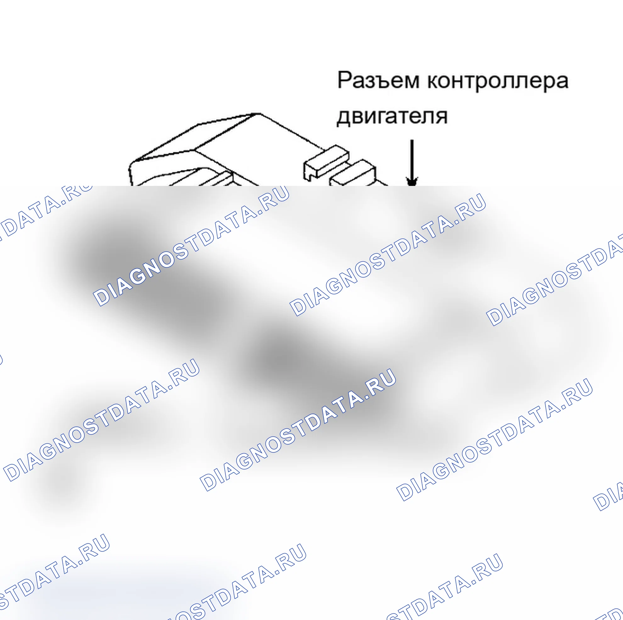Рис. 71: Тест 8A - Вид разъема контроллера двигателя (полость 29). Jeep Wagoneer XJ