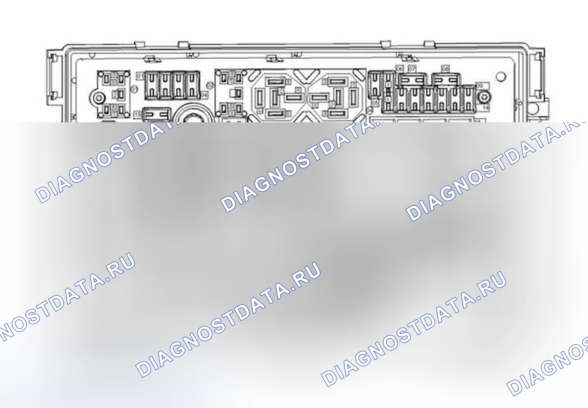 Рис. 2: X50A Блок предохранителей - Вид сверху под капотом. Chevrolet Volt I