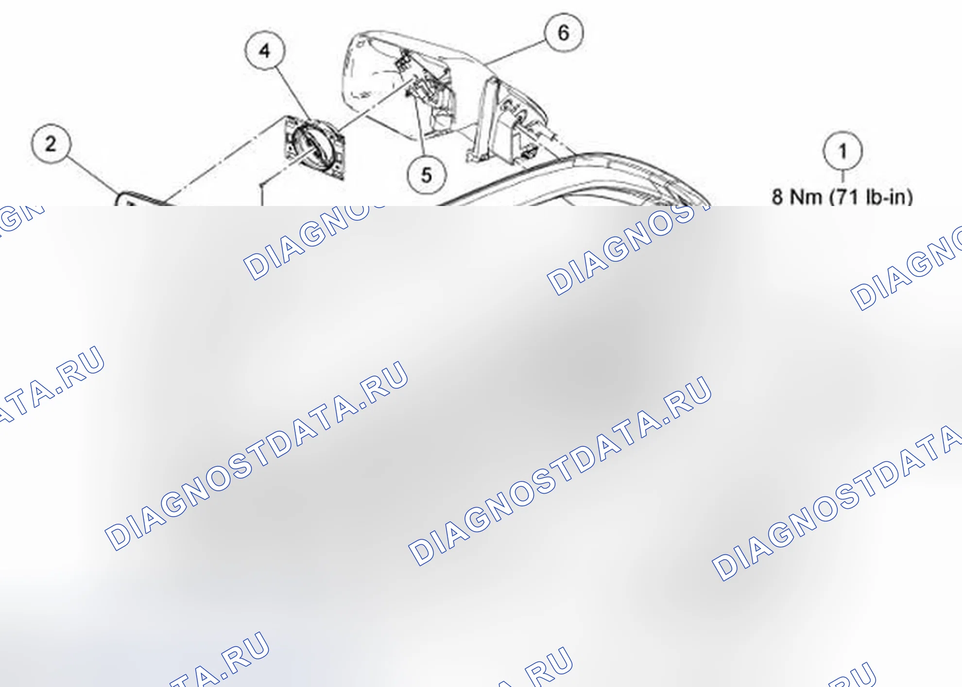 Рис. 38: Наружные зеркала - покомпонентный вид. Ford Escape I рестайлинг 2
