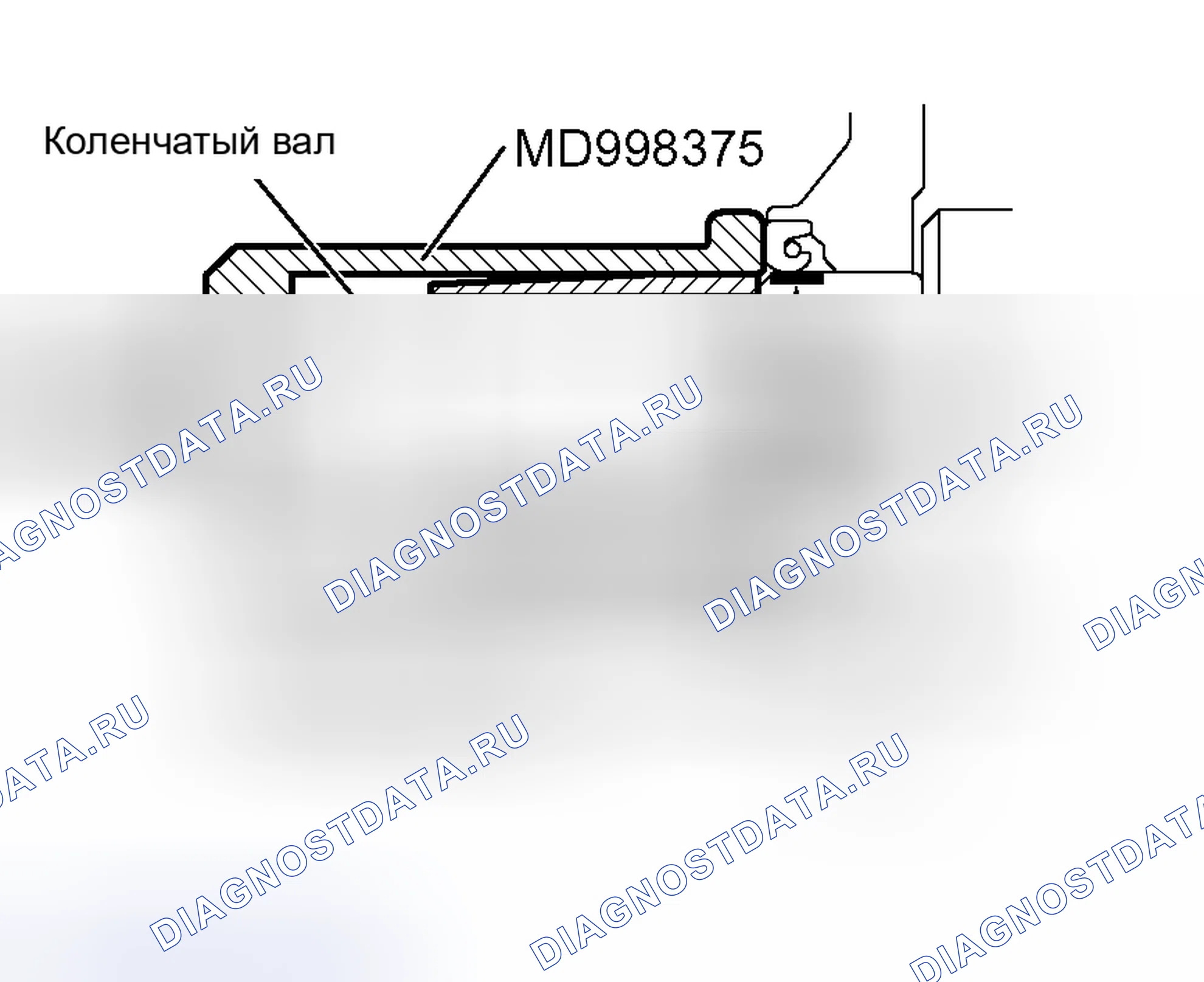 Рис. 75: > > C < < МОНТАЖ ПЕРЕДНЕГО САЛЬНИКА КОЛЕНЧАТОГО ВАЛА. Mitsubishi Lancer IX рестайлинг