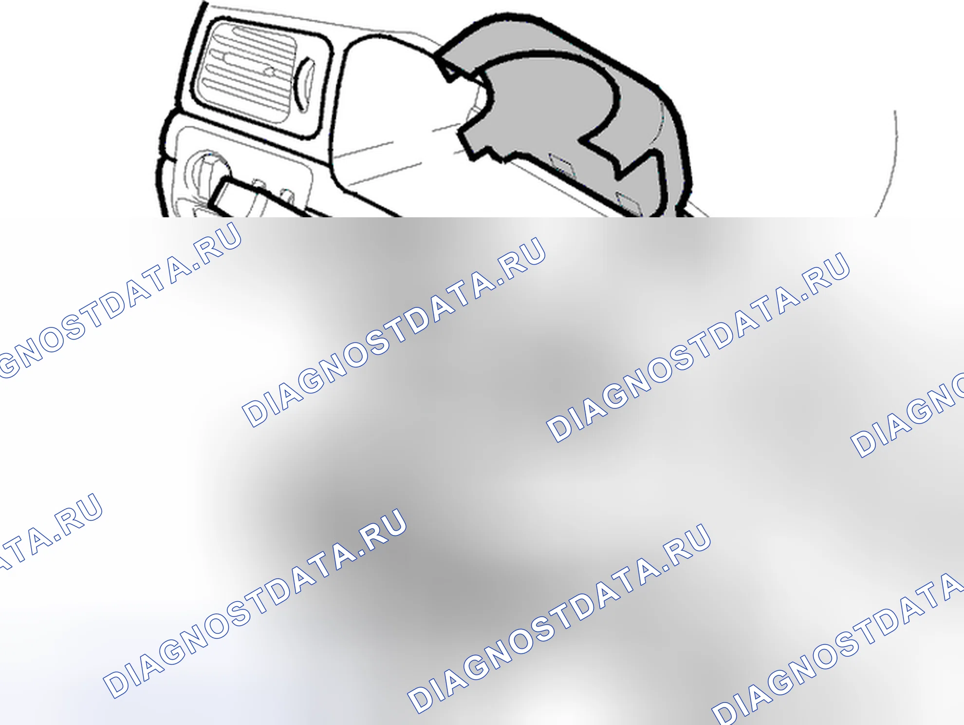 Рис. 85: Снятие крышек рулевой колонки. Volvo V70 II рестайлинг