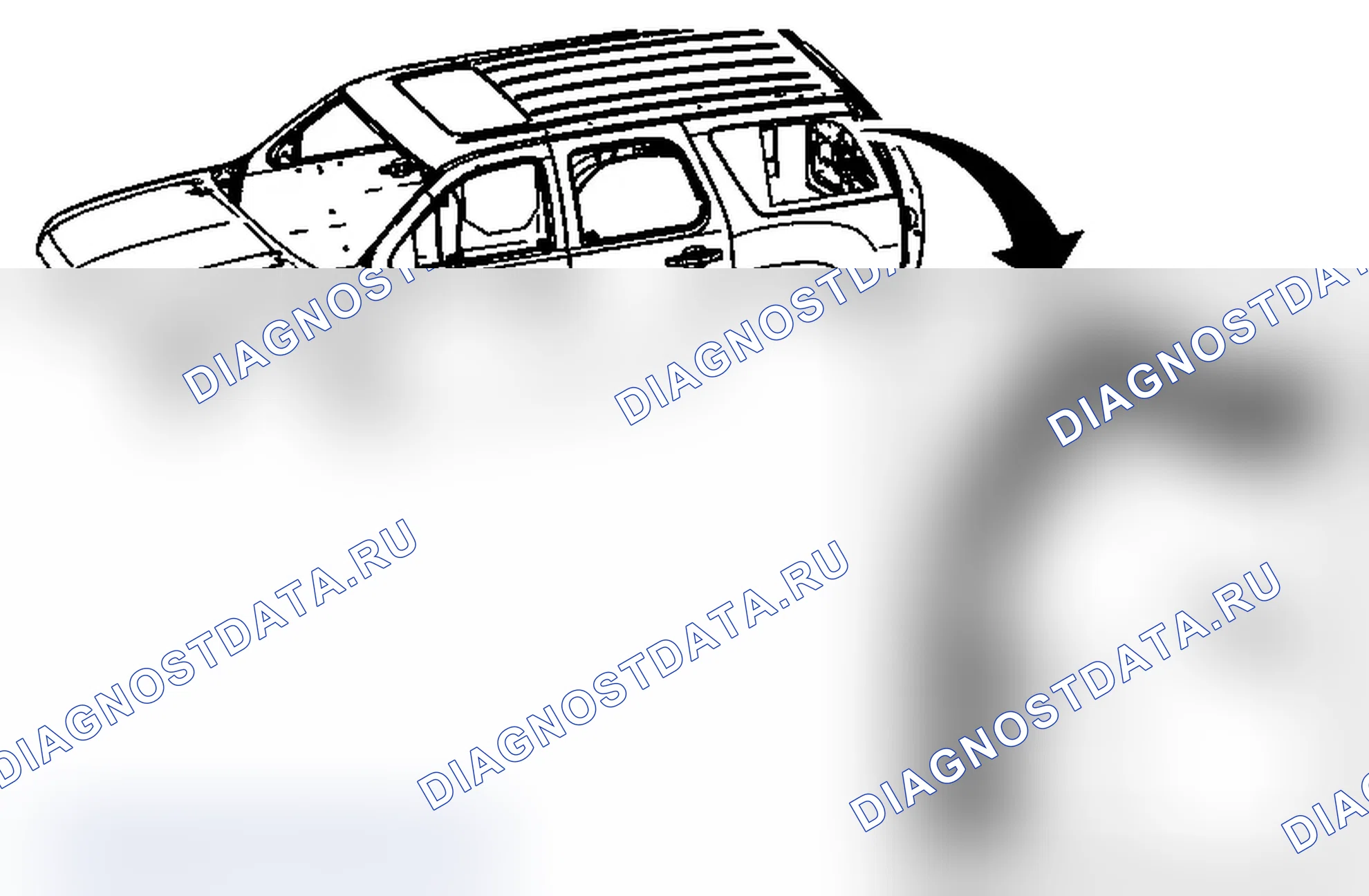 Рис. 3: Замена заднего дренажного шланга в люке (Escalade). Chevrolet Tahoe III