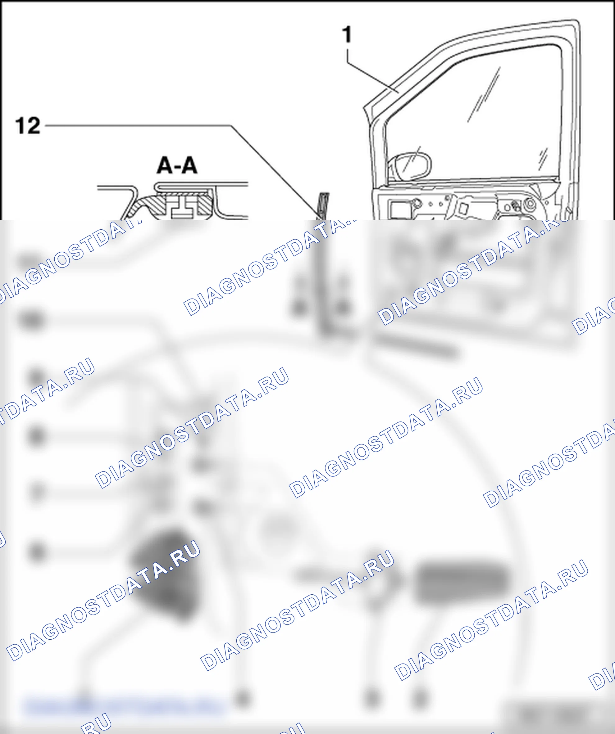 Передняя дверь. SEAT Alhambra I