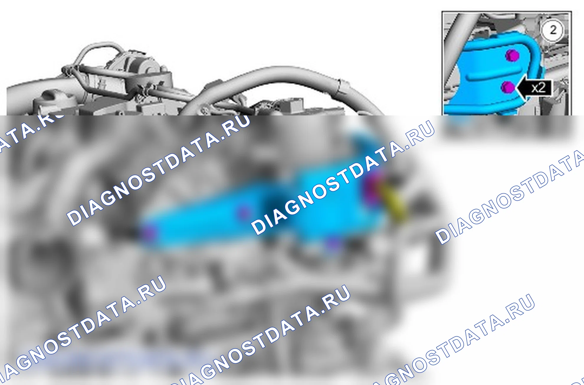 Как снять присоединяемые детали двигателя. Ford Kuga II