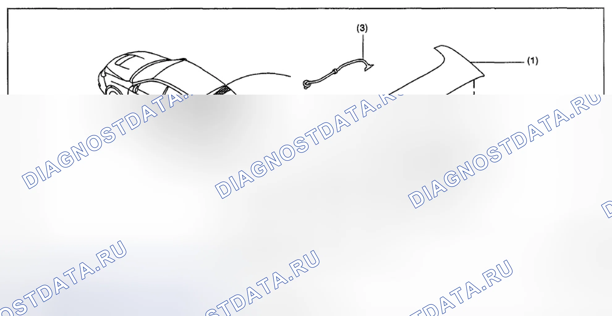 Рис. 167: СПОЙЛЕР КРЫШИ. Subaru Impreza GH