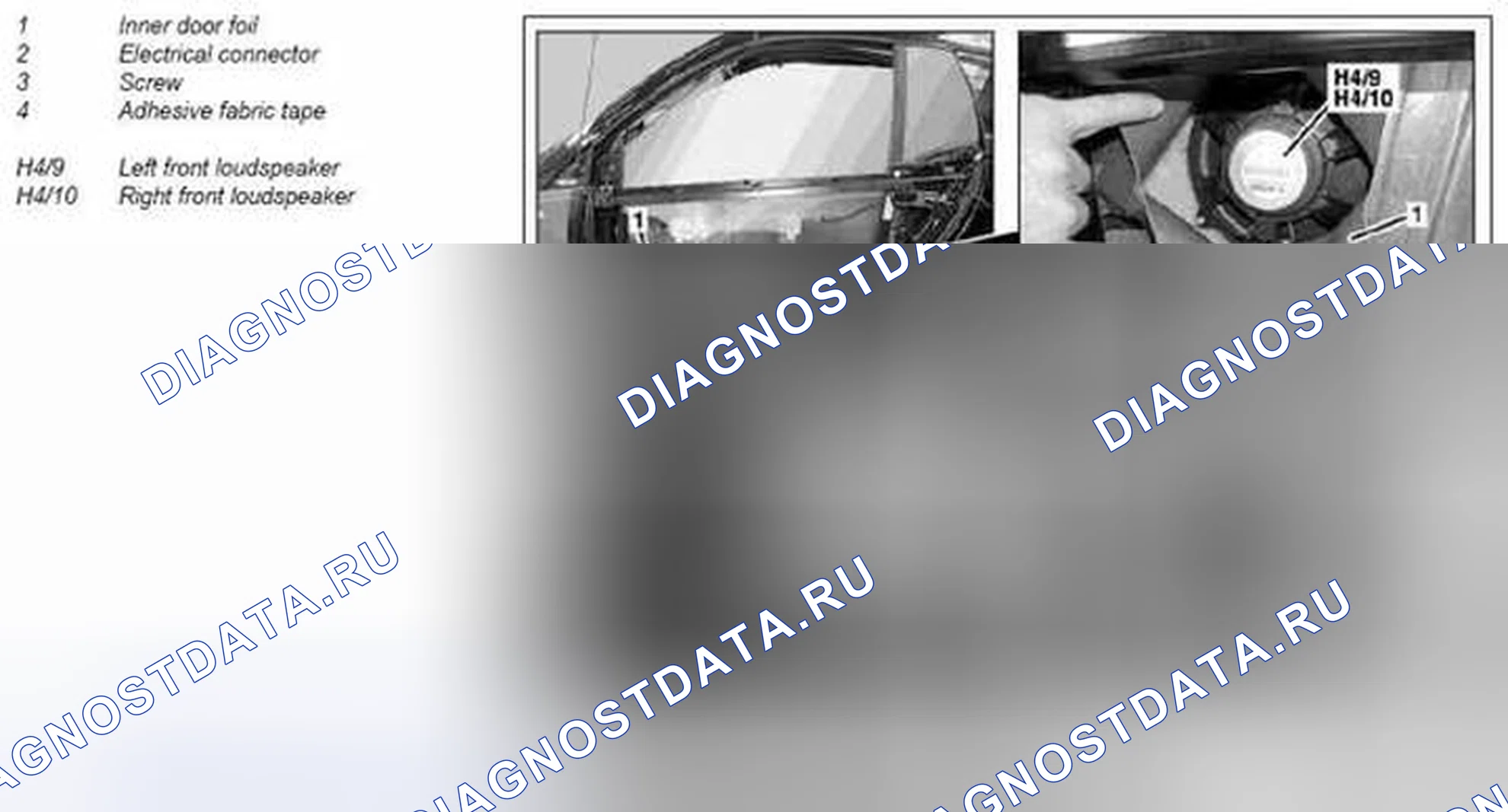 Рис. 52: Демонтировать / установить громкоговорители в передних дверях - AR82,62-P-7845MCC. Kia Soul I