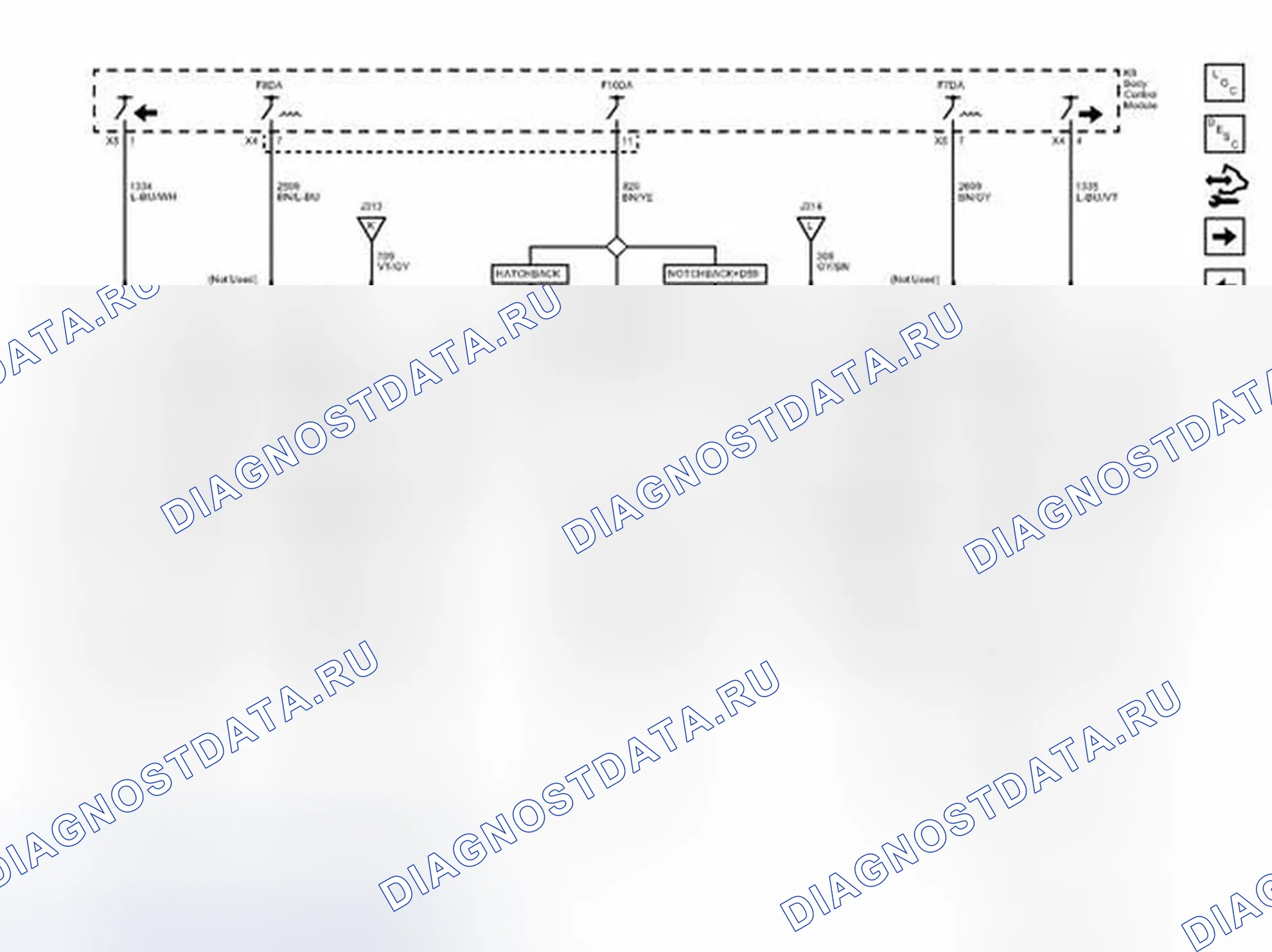 Рис. 6: Задние, стоп-сигналы и задние сигнальные лампы поворота. Chevrolet Sonic I