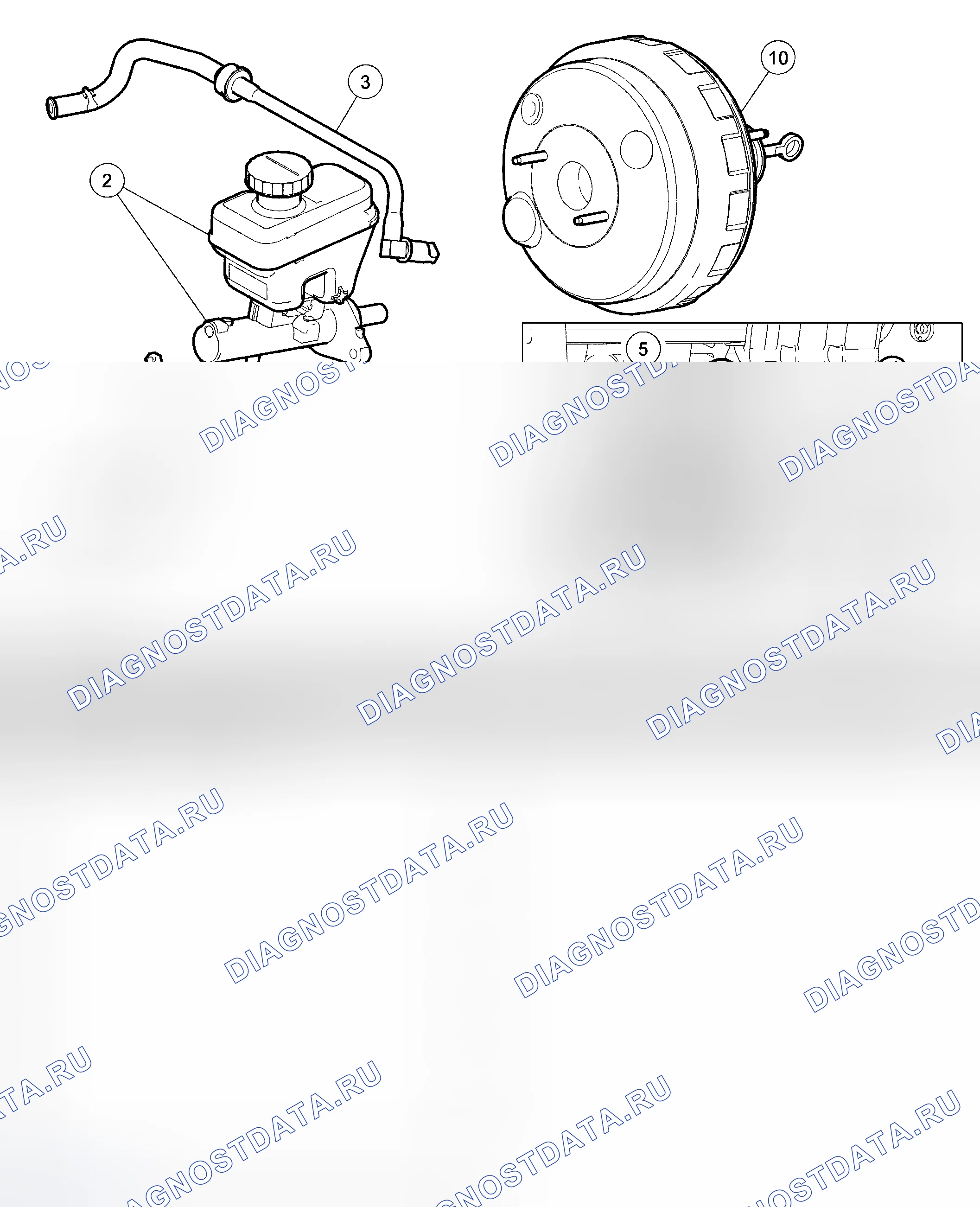 Рис. 21: Усилитель тормозов. Hyundai Matrix I