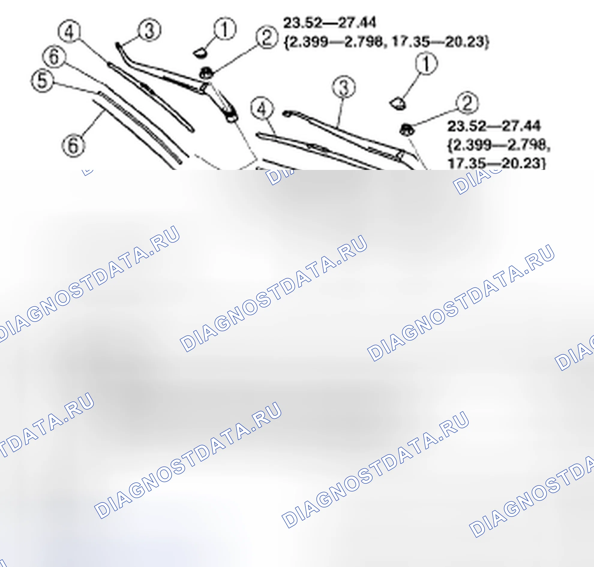 Рис. 2: СНЯТИЕ / УСТАНОВКА РЫЧАГА СТЕКЛООЧИСТИТЕЛЯ И ЩЕТКИ. Mazda CX-9 I