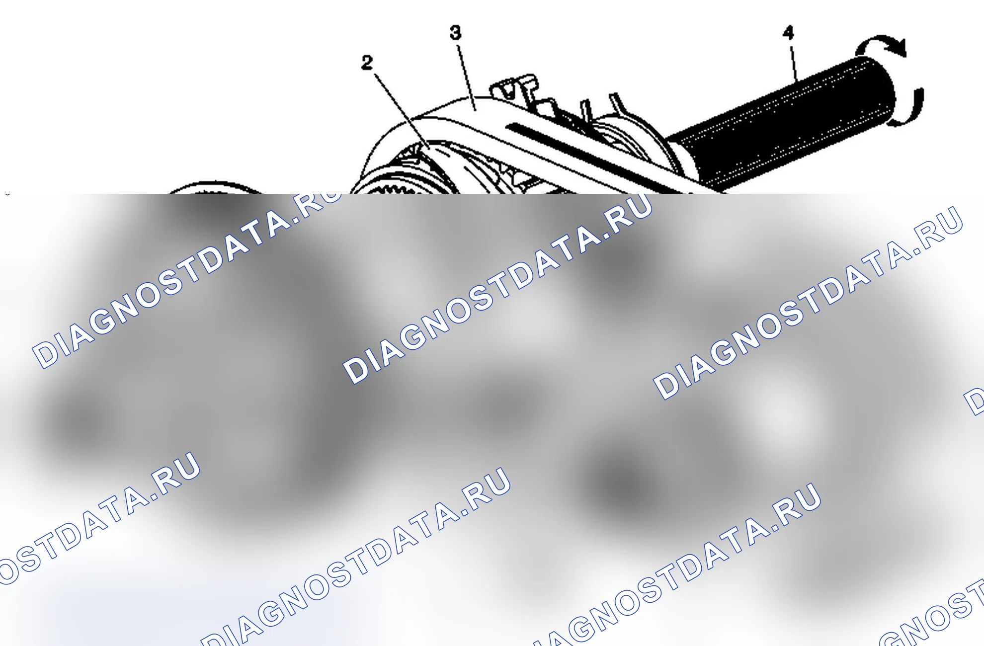 Рис. 82: Поток мощности в 4LO режиме. Chevrolet Cab & Chassis Silverado 3500 HD 