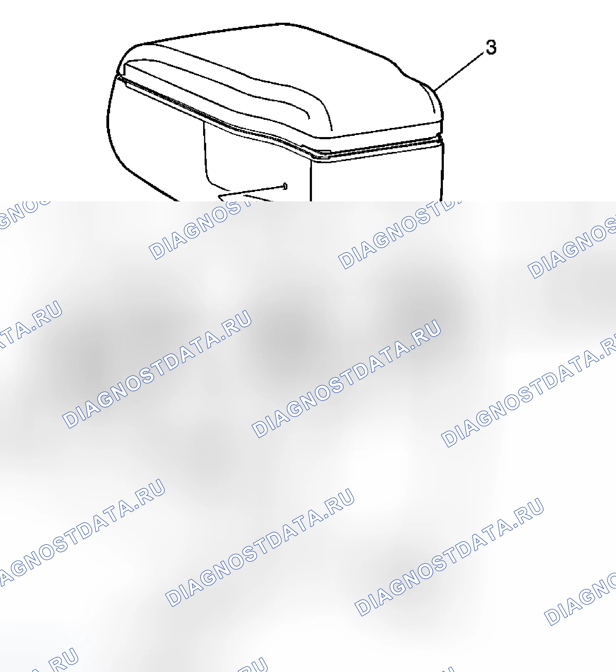 Рис. 26: Замена подлокотника. Buick LaCrosse I