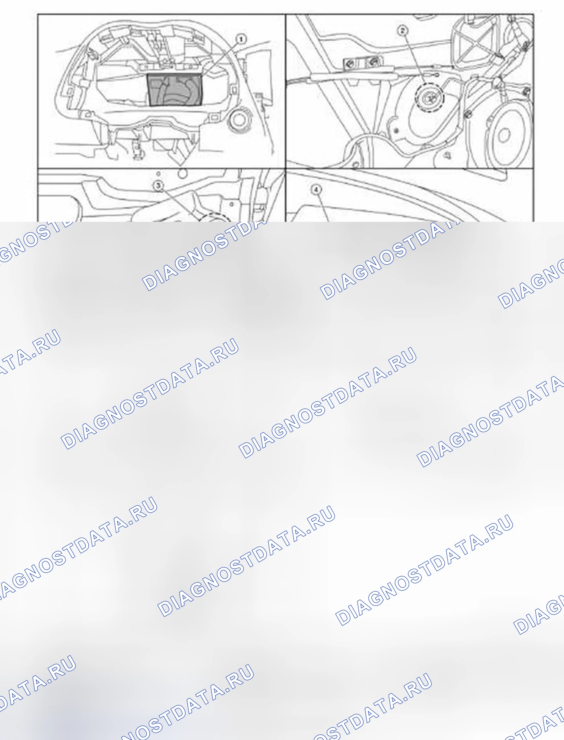 Рис. 9: Расположение компонентов. Infiniti QX60 I