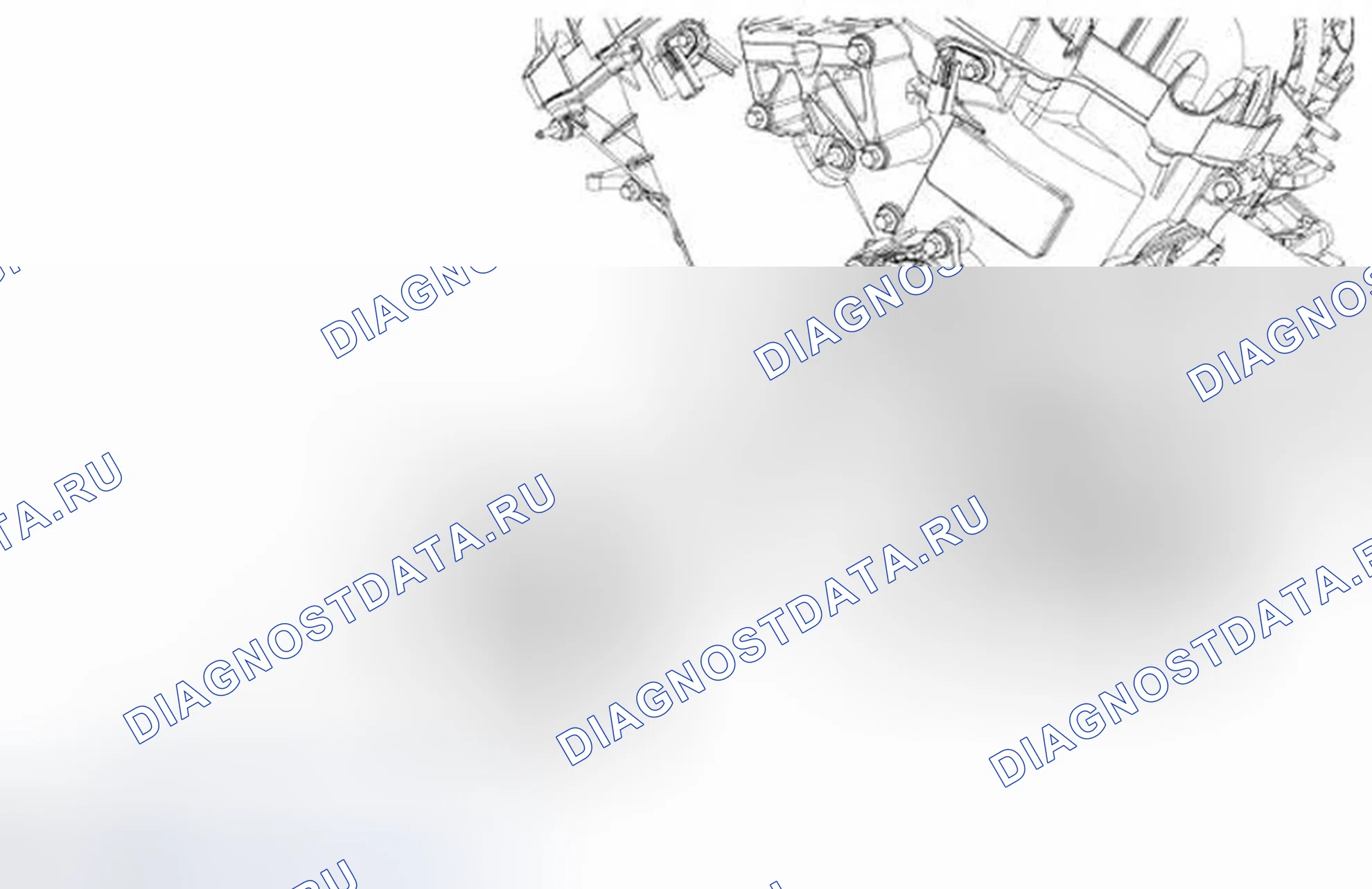 Рис. 492: Компоненты нижнего конца - разнесенный вид. Ford Escape I рестайлинг 2
