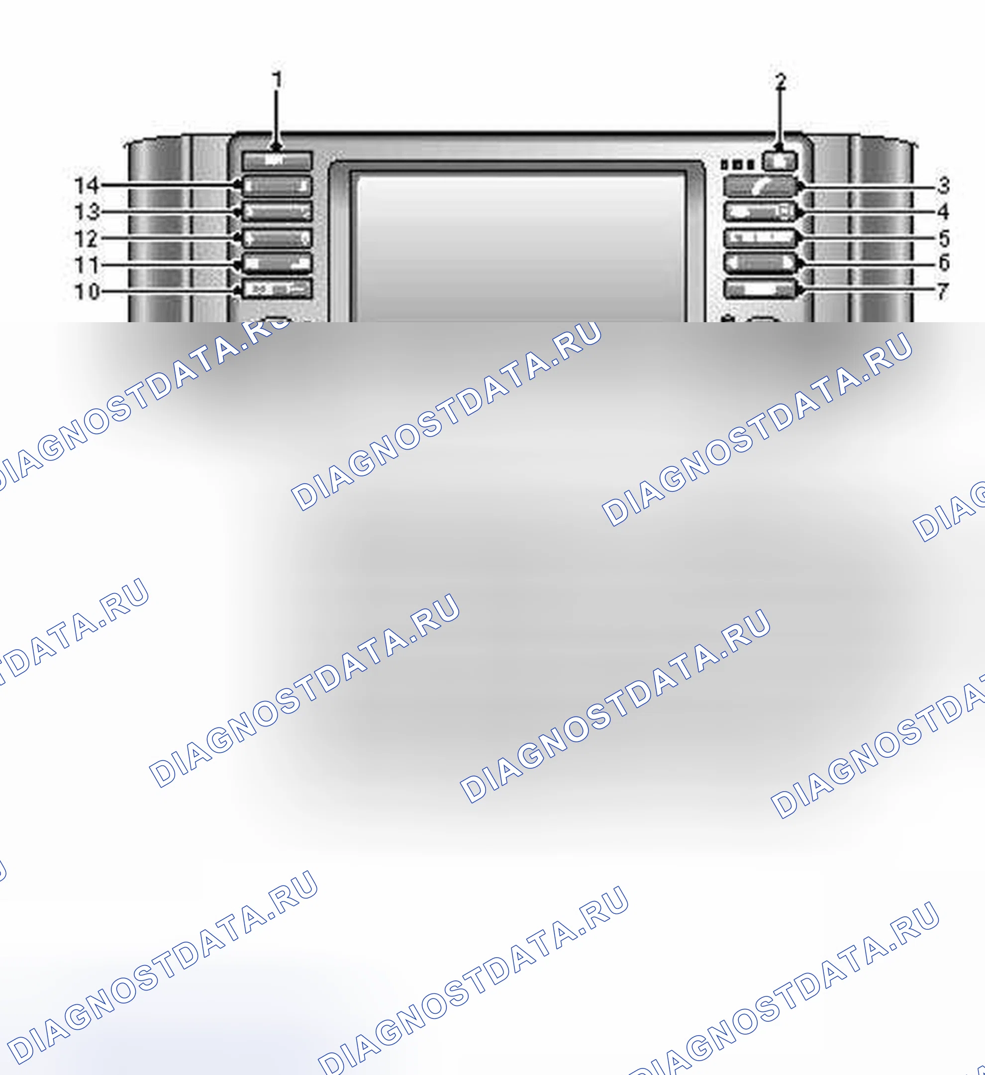 Рис. 13: Многофункциональный дисплей. Land Rover Range Rover L322
