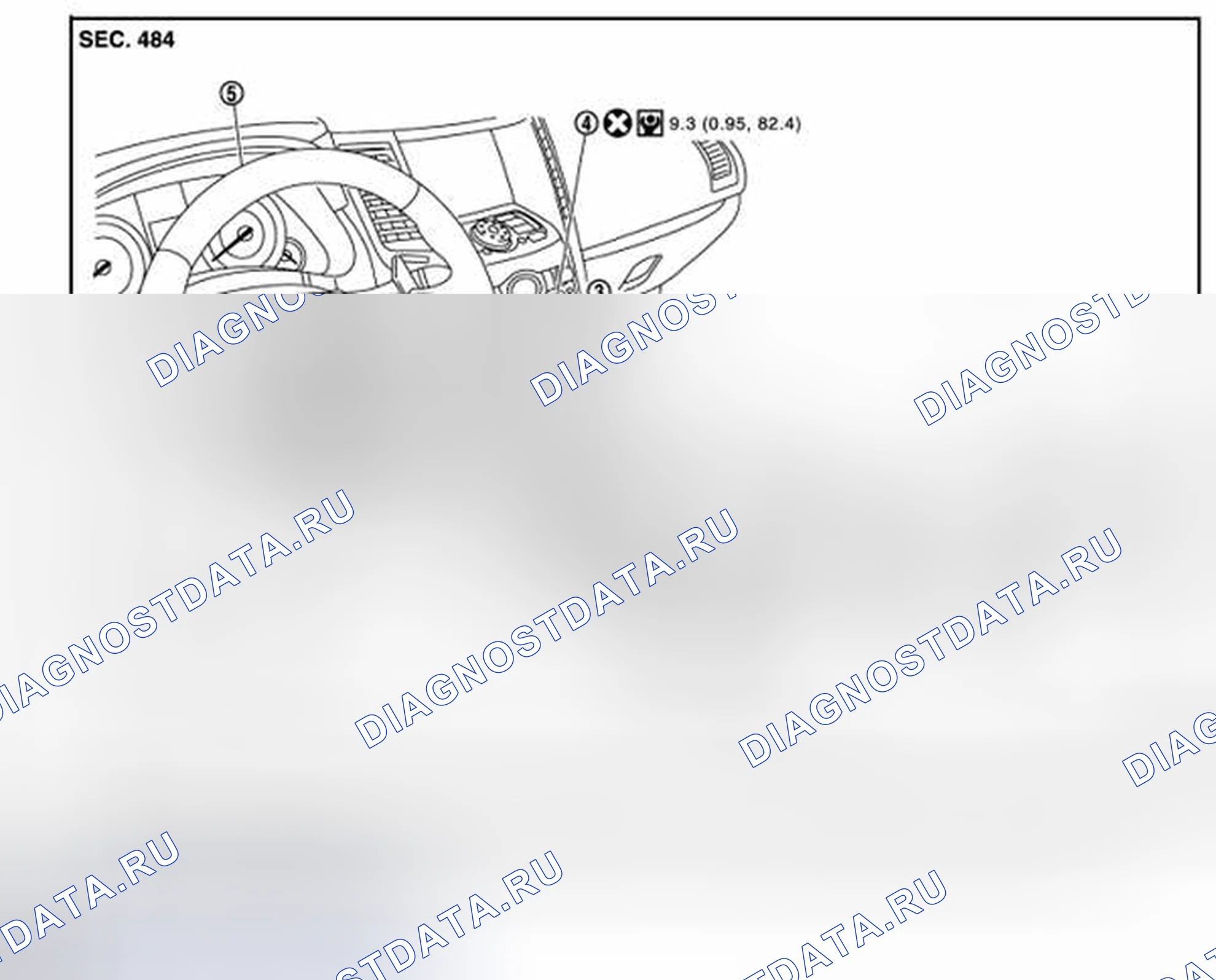 Рис. 1: Разнесенный вид. Infiniti FX35 II рестайлинг
