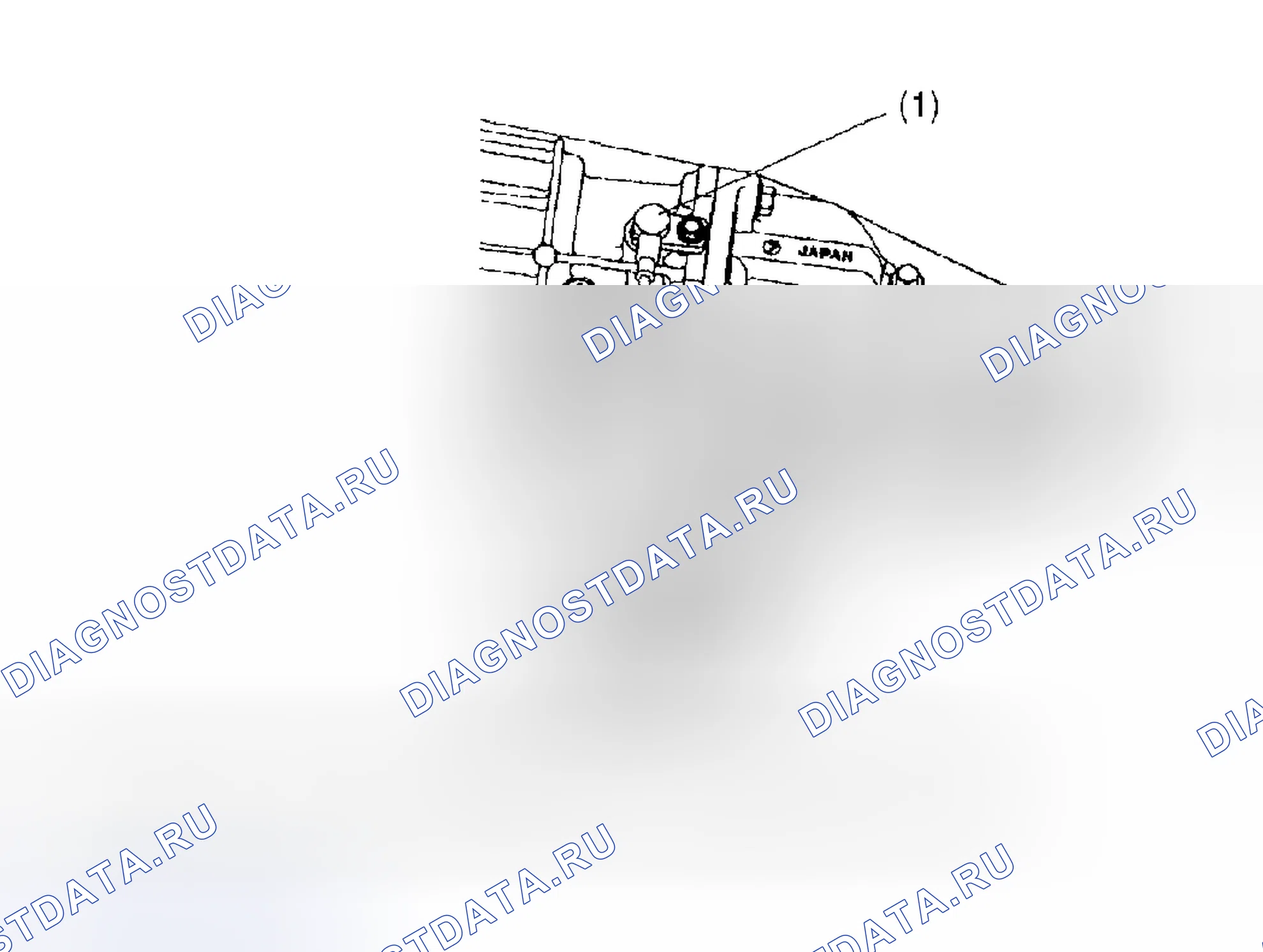 Рис. 1245: Идентификация датчика скорости автомобиля 2 (спереди). Honda X-NV I