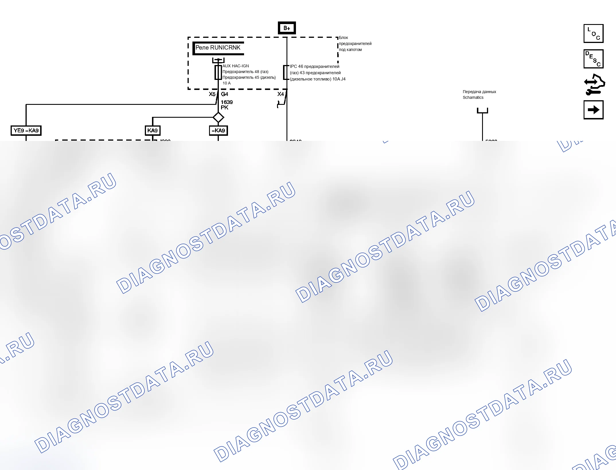 Рис. 1: Схема проводки приборной панели. GMC Sierra 2500 HD 