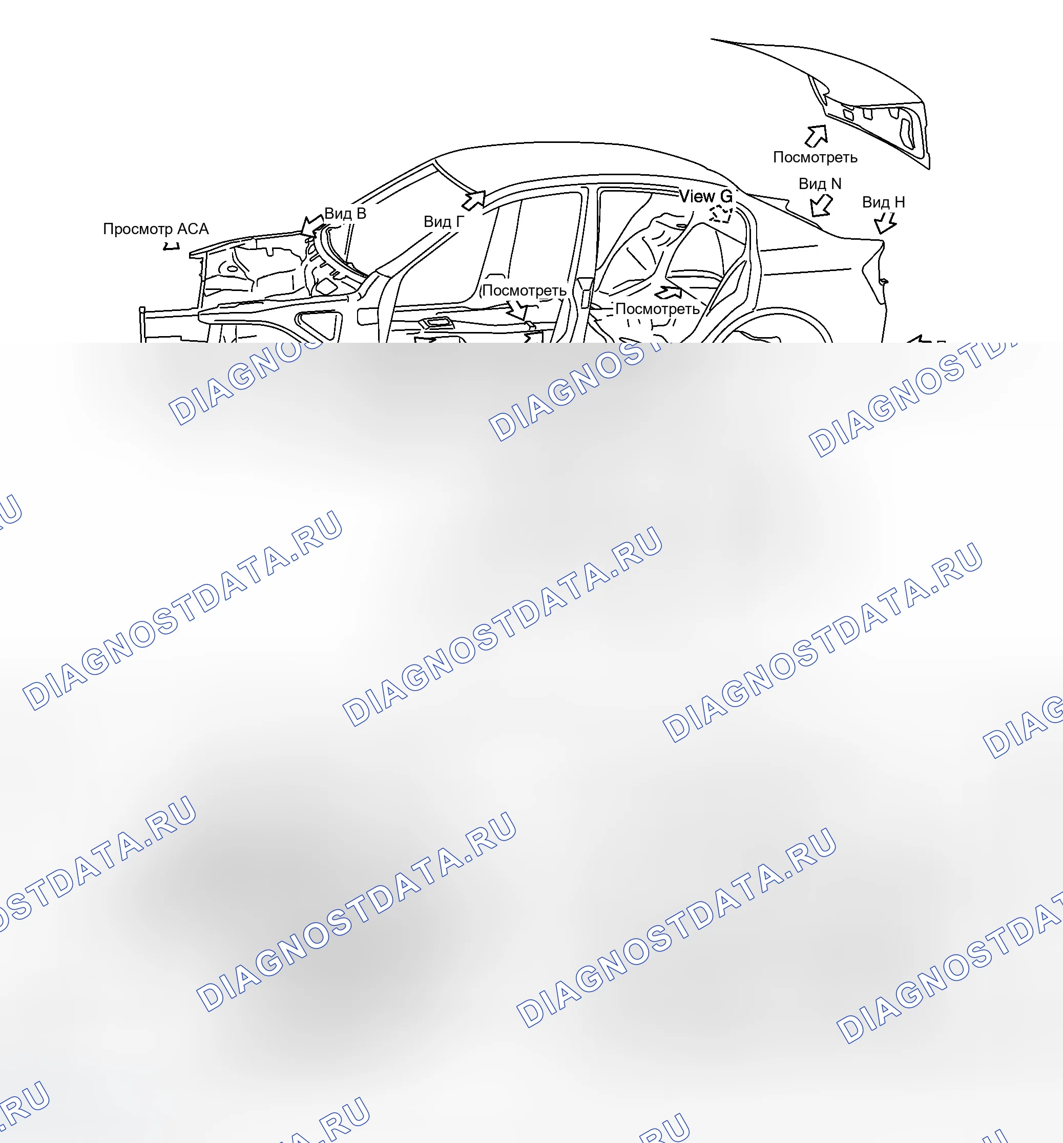 Рис. 165: ОПИСАНИЕ наружных кузовных панелей. Infiniti G35 III