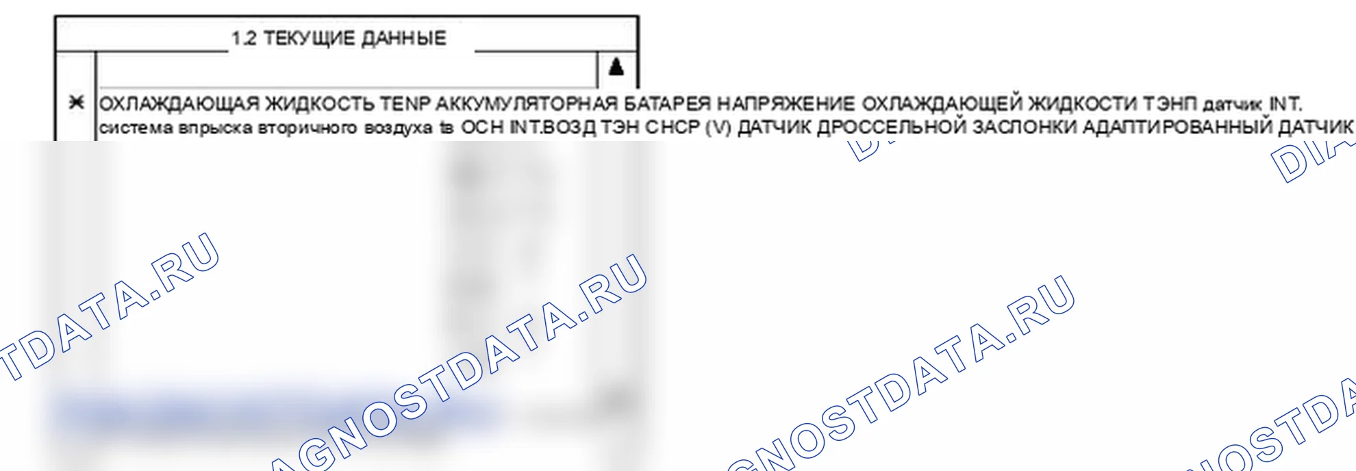 Данные диагностического сканера — P0117. Kia Sportage KM