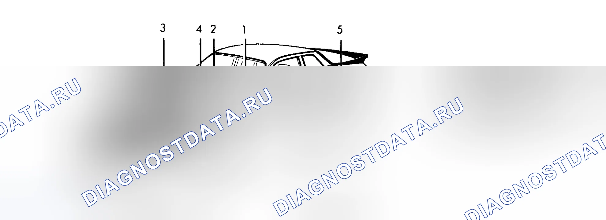 Рис. 6: РАСПОЛОЖЕНИЕ ИНФОРМАЦИОННЫХ МЕТОК. Porsche 944 I