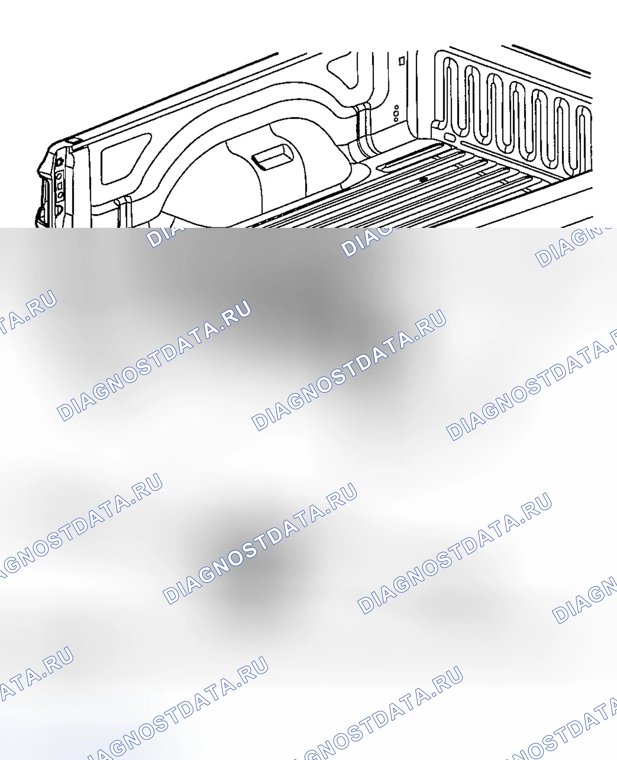 Рис. 22: ДЕМОНТАЖ С ГРУЗОВЫМ ЯЩИКОМ. Dodge Pickup R1500 